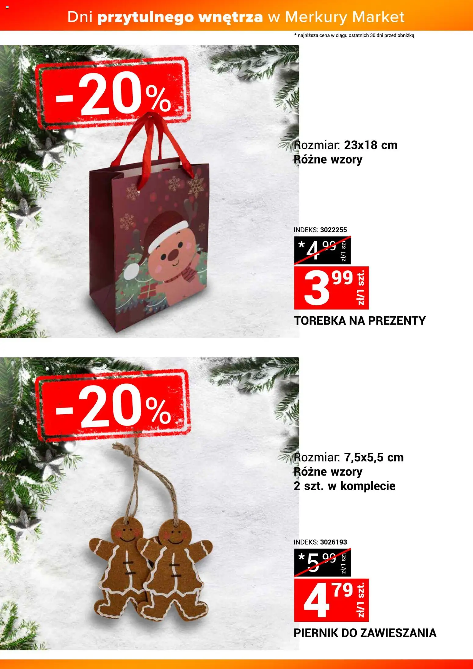 Merkury Market Gazetka - Dni przytulnego wnętrza od 22.11.2025 | Strona: 22 | Produkty: Torebka, Piernik
