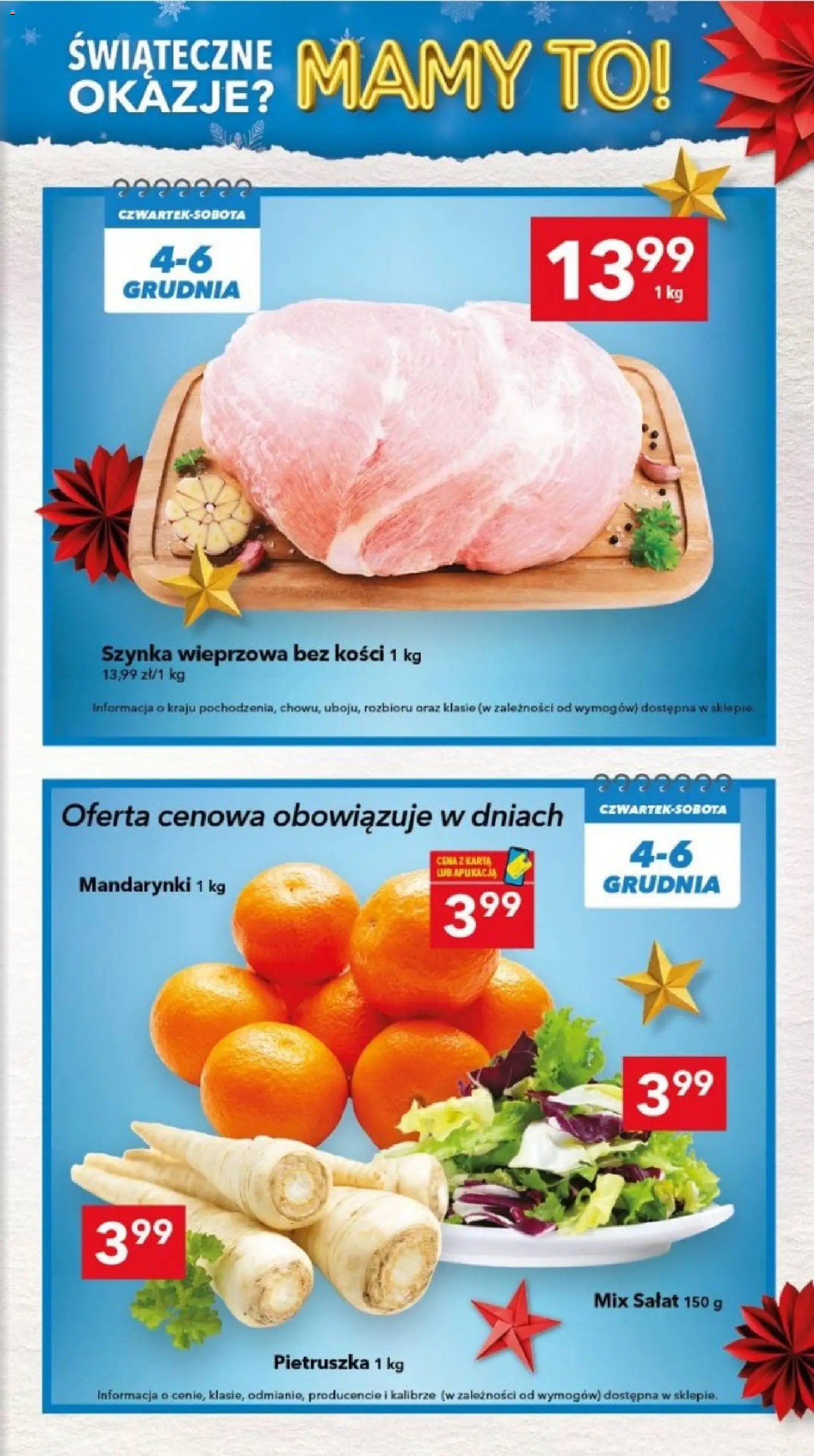 Lewiatan gazetka - Lublin od 04.12.2025 | Strona: 3 | Produkty: Karta, Pietruszka, Szynka, Mix sałat