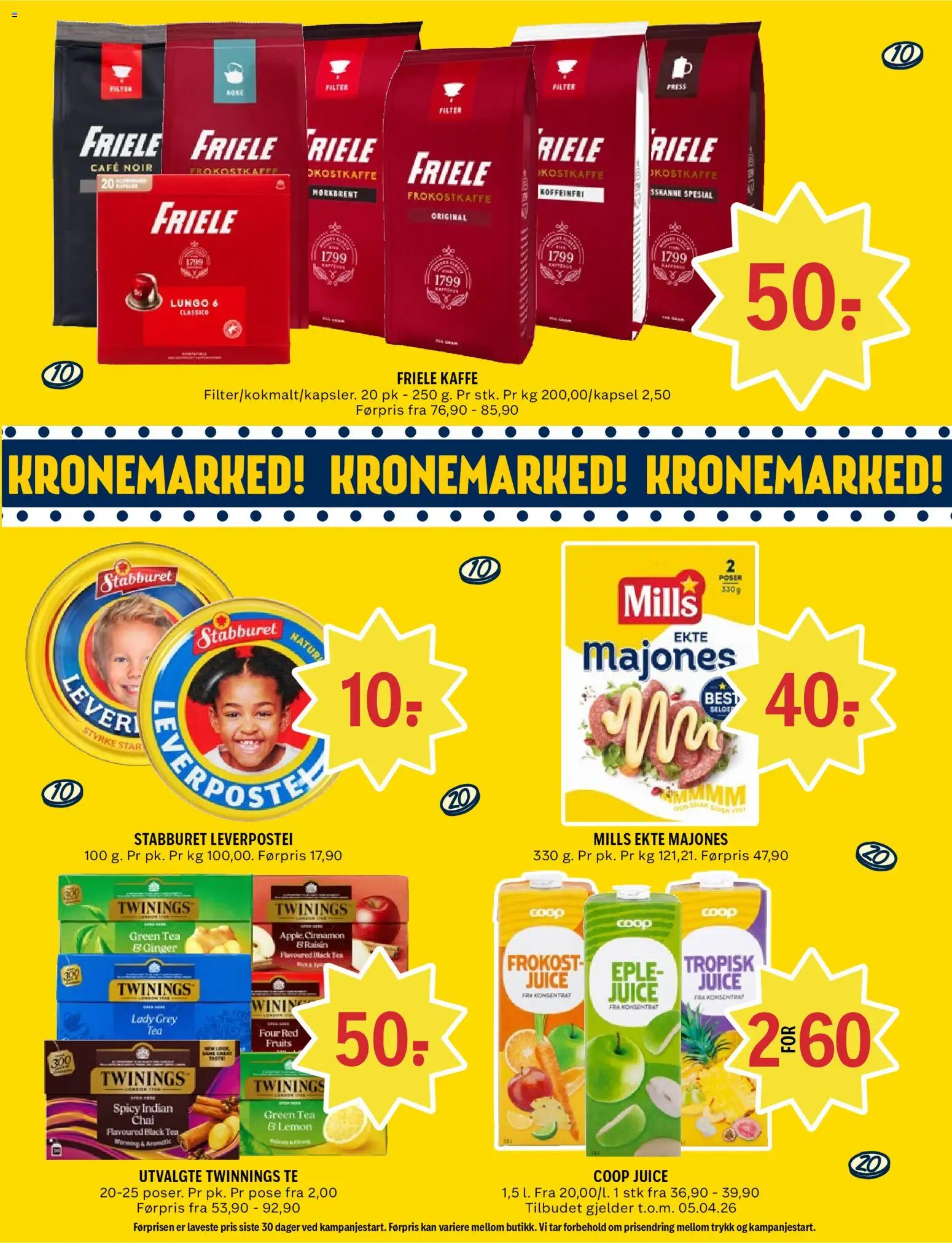 {H1} | Side: 7 | Produkter: Kaffe, Te, Mixuri salate, Leverpostei