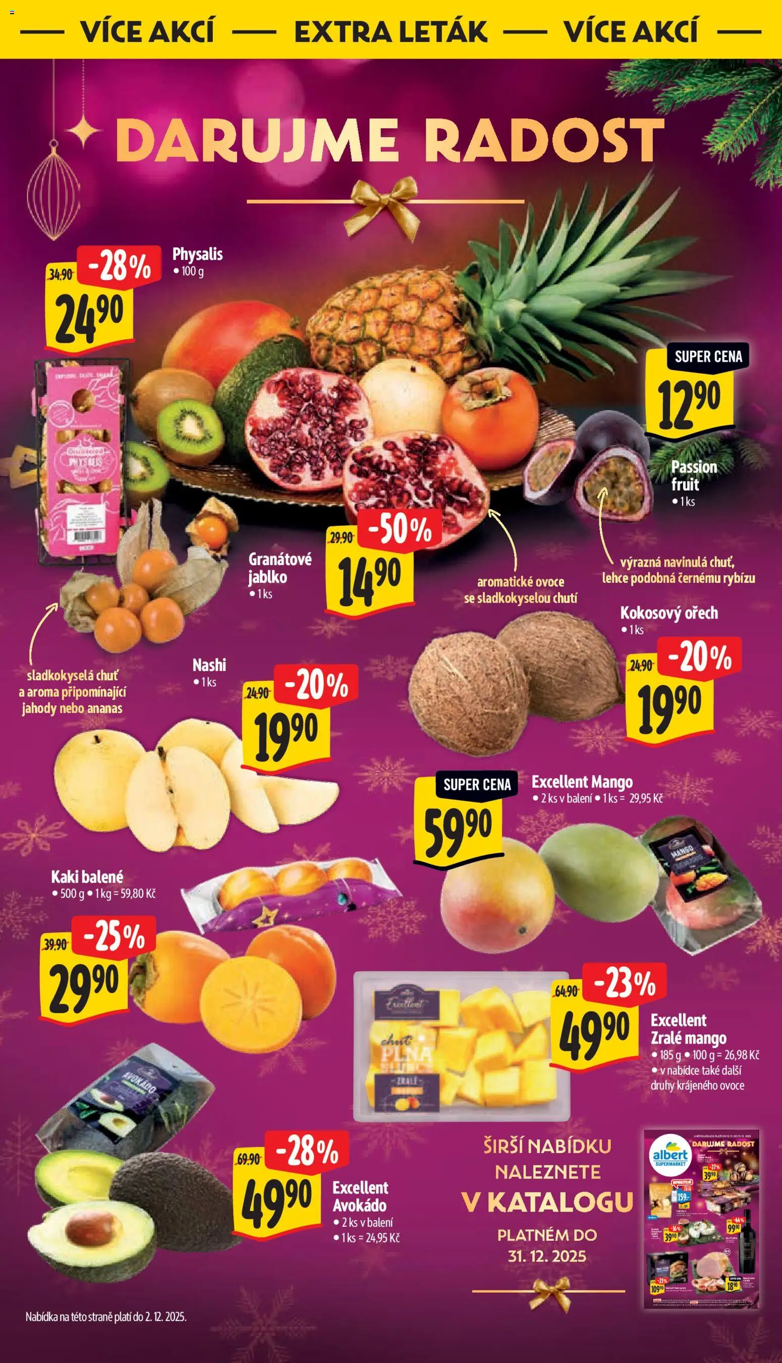 Albert leták - Supermarket od 19.11.2025 | Strana: 36 | Produkty: Physalis, Ananas, Kaki, Avokádo