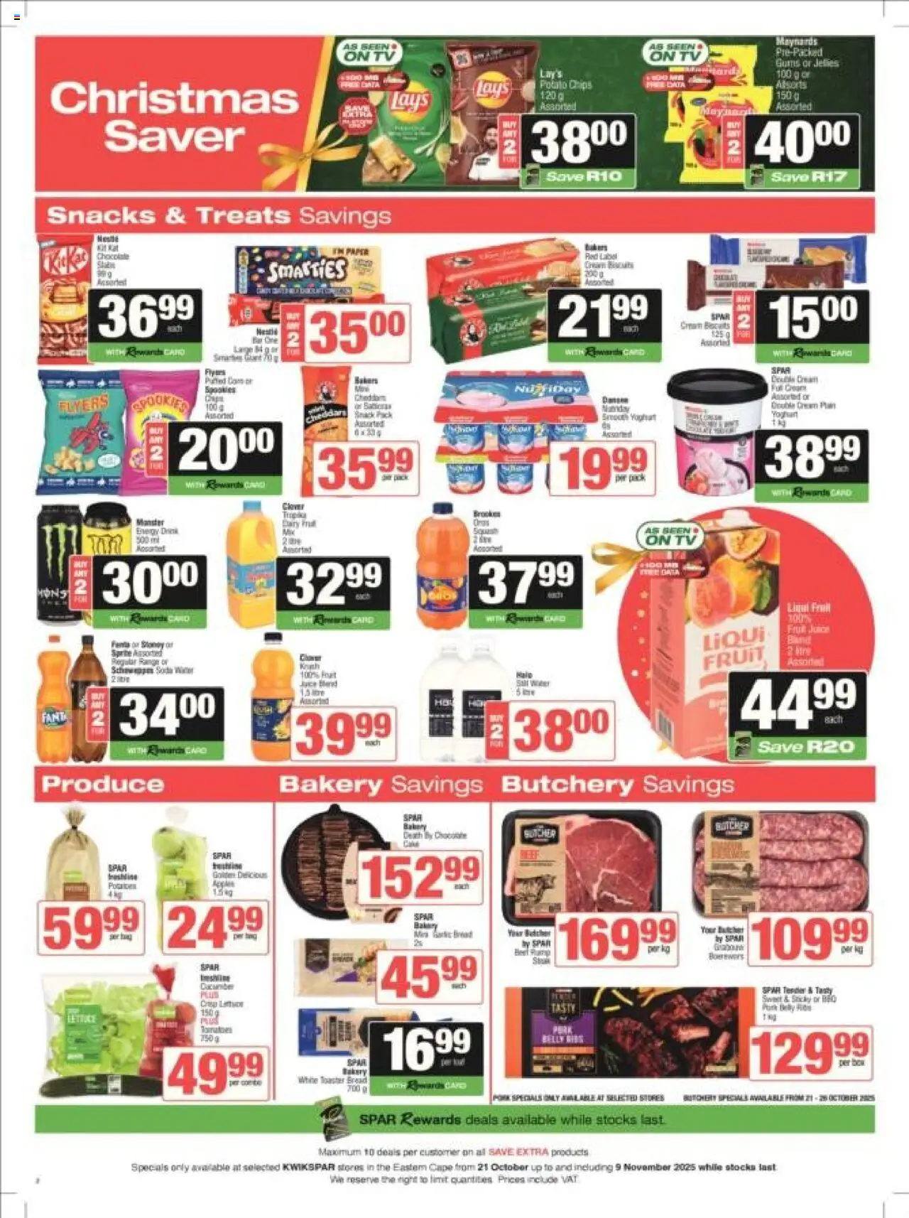 New KWIKSPAR catalogue – valid from 21.10.2025 | Page: 4 | Products: Data, Yoghurt, Bakery, Biscuits