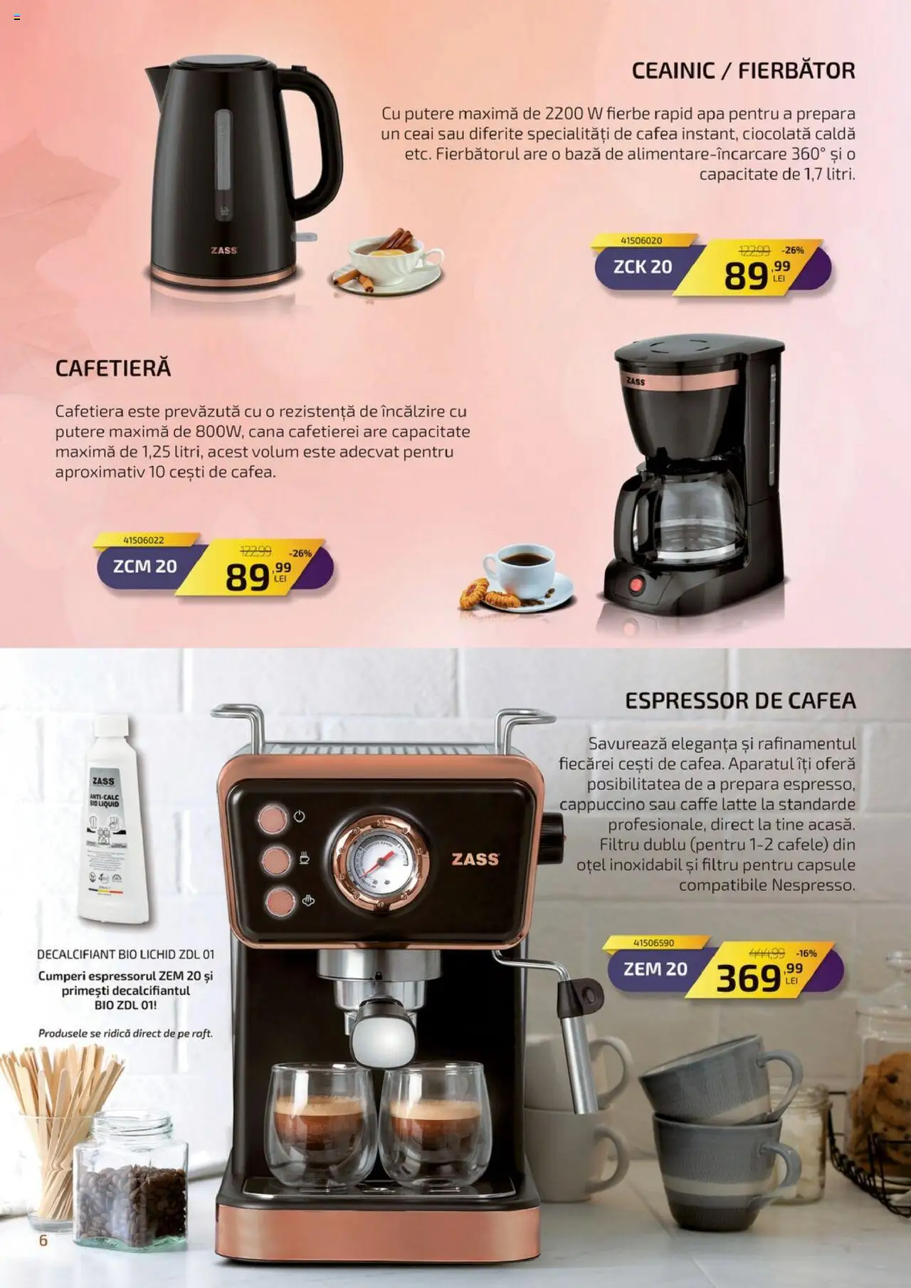 Noul catalog Carrefour – valabil de la 23.09.2025 | Pagină: 6 | Produse: Ceainic, Cafea, Ceai, Apă