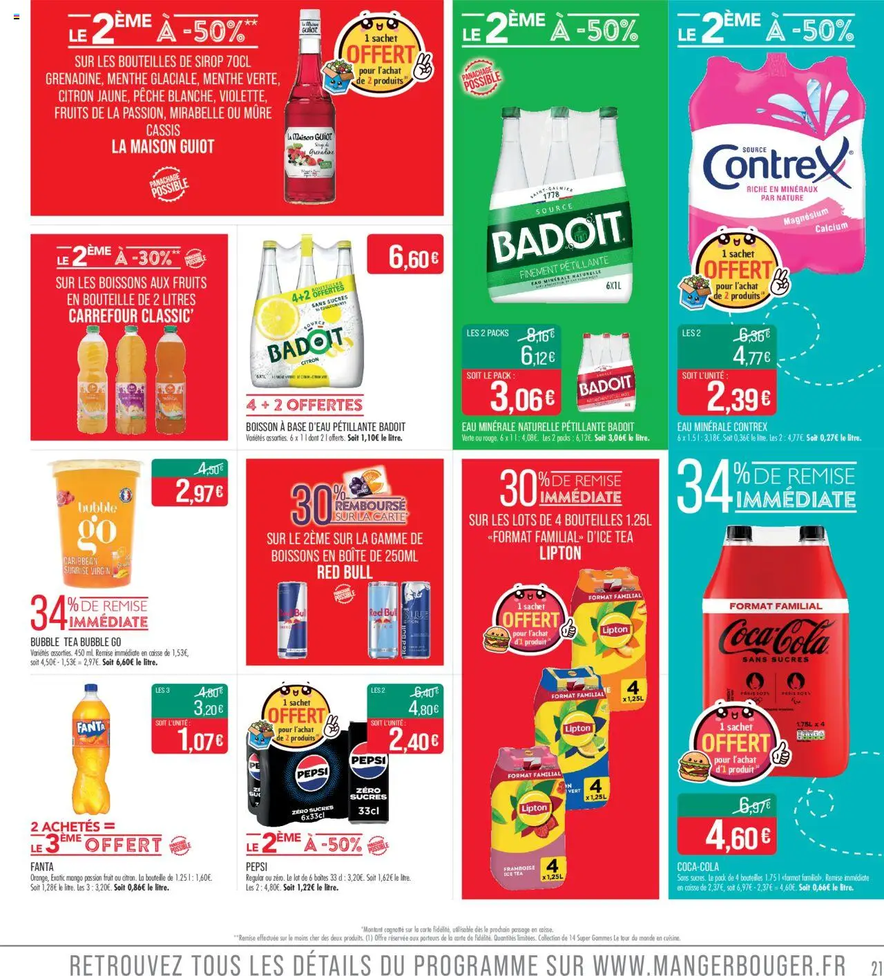  | Page: 21 | Produits: Eau minérale, Framboise, Badoit, Base
