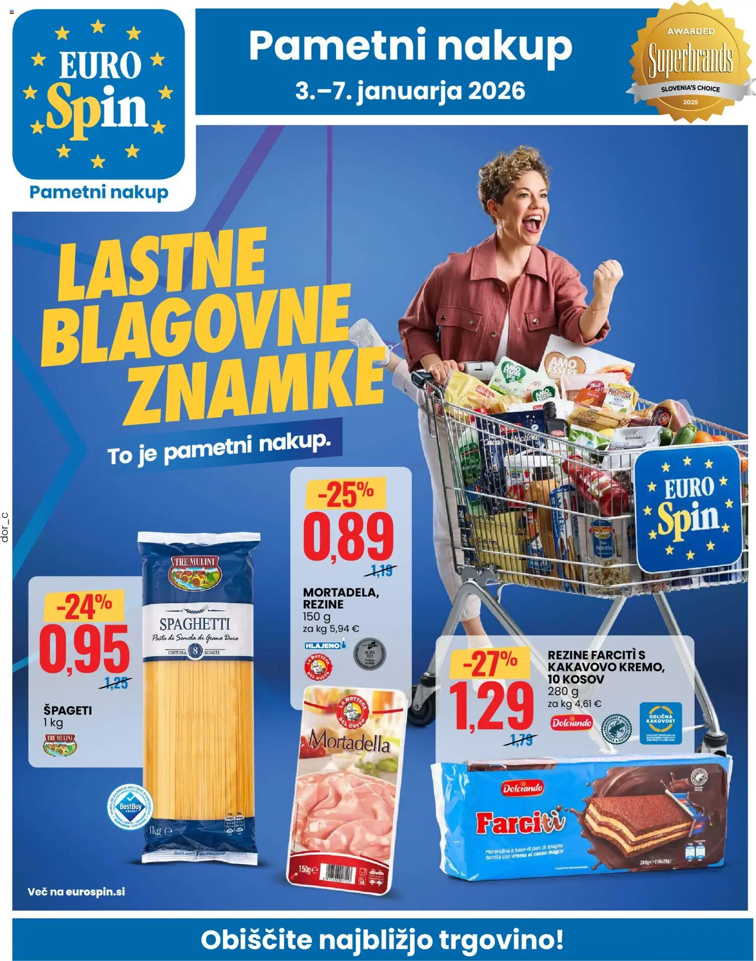 Novi Eurospin katalog ponudbe – veljaven od 03.01.2026 | Stran: 1 | Izdelki: Spageti