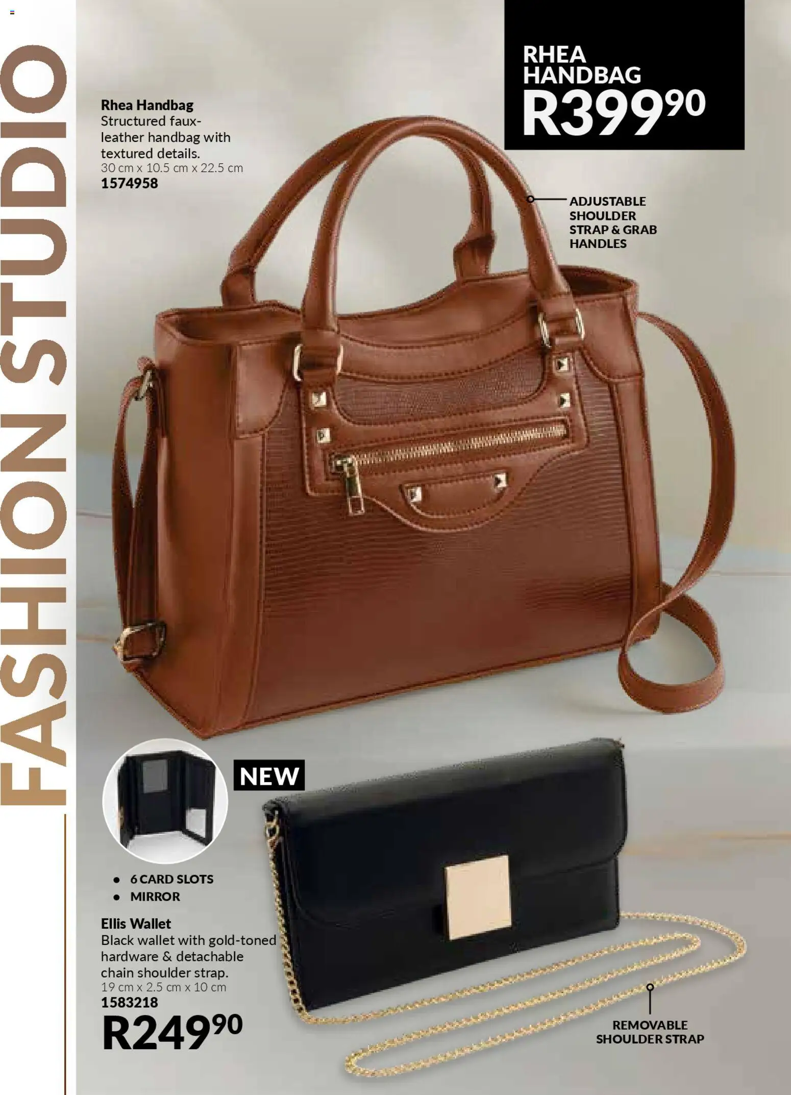 New Avon catalogue – valid from 01.01.2026 | Page: 134 | Products: Handbag, Wallet, Mirror