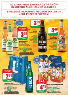 Pogląd oferty "Piwo Lech Free, butelka bezzwrotna, 3 rodzaje, 330 ml. Cena przy zakupie 1 szt. - 3,79 zł (11,48 zł/l). Cena za szt. przy zakupie 6 szt. - 2,99 zł (9,06 zł/l)" - ważna od 05.11.2025 | Strona: 52