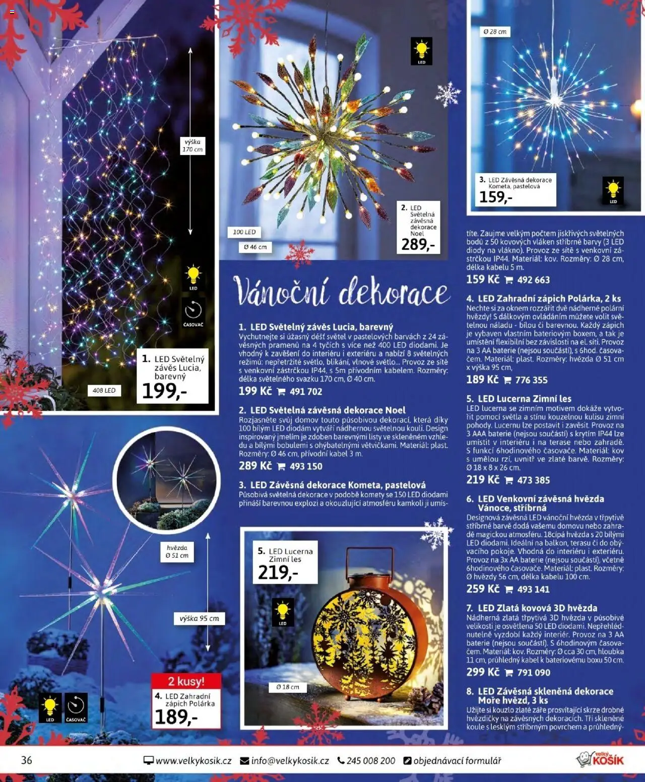 Velký Košík katalog říjen od 01.10.2025 | Strana: 36 | Produkty: Časovač, Baterie, LED, Dekorace