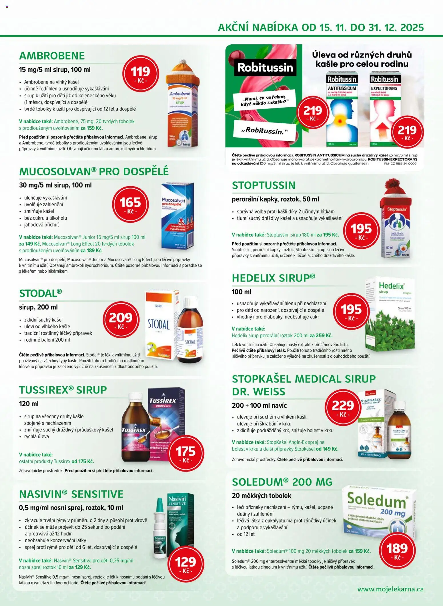 Moje lékárna leták od 15.11.2025 | Strana: 3 | Produkty: Sirup, Cukr