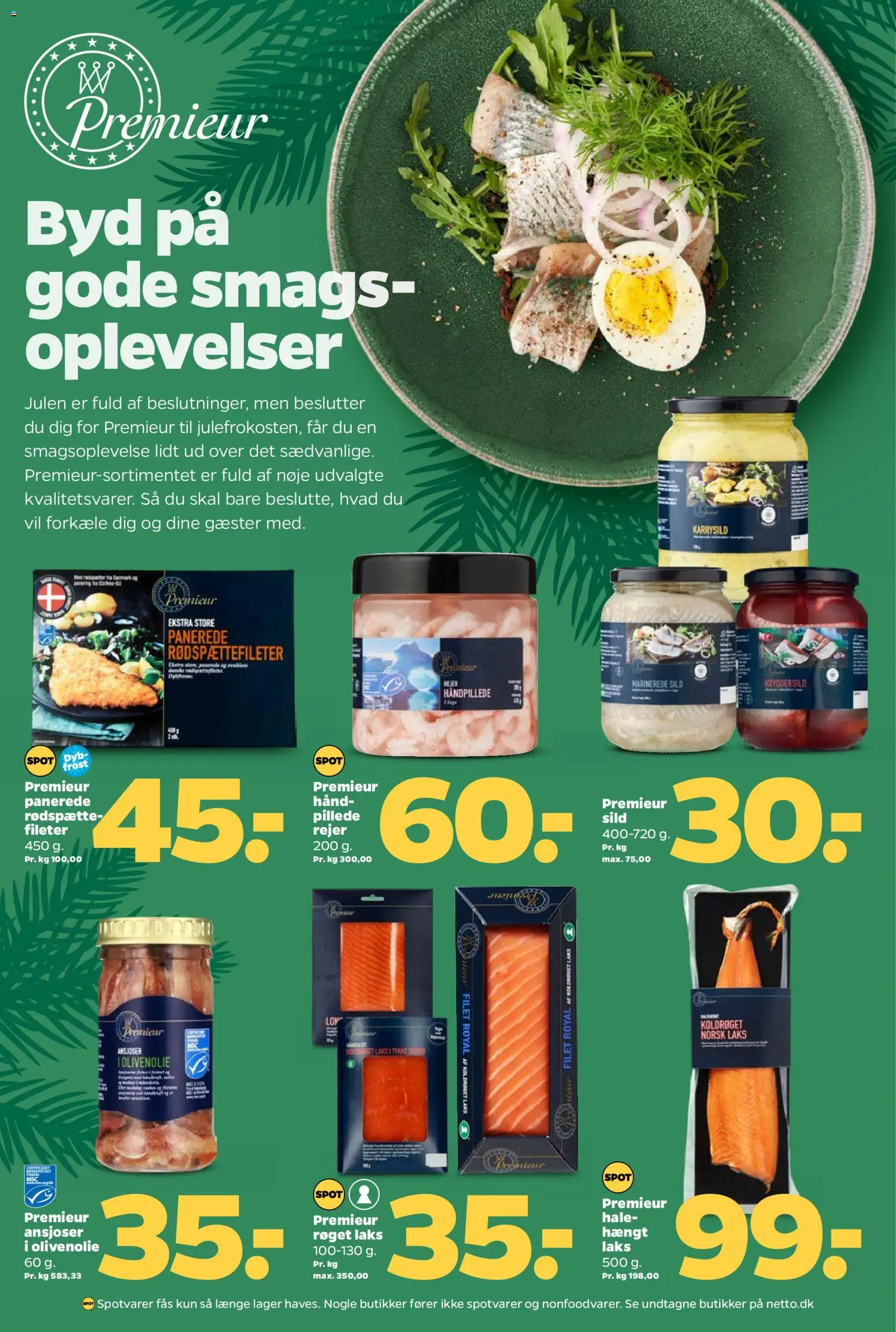 Netto tilbudsavis – gyldig fra 22.11.2025 | Side: 15 | Produkter: Sild, Rejer, Olivenolie, Ansjoser