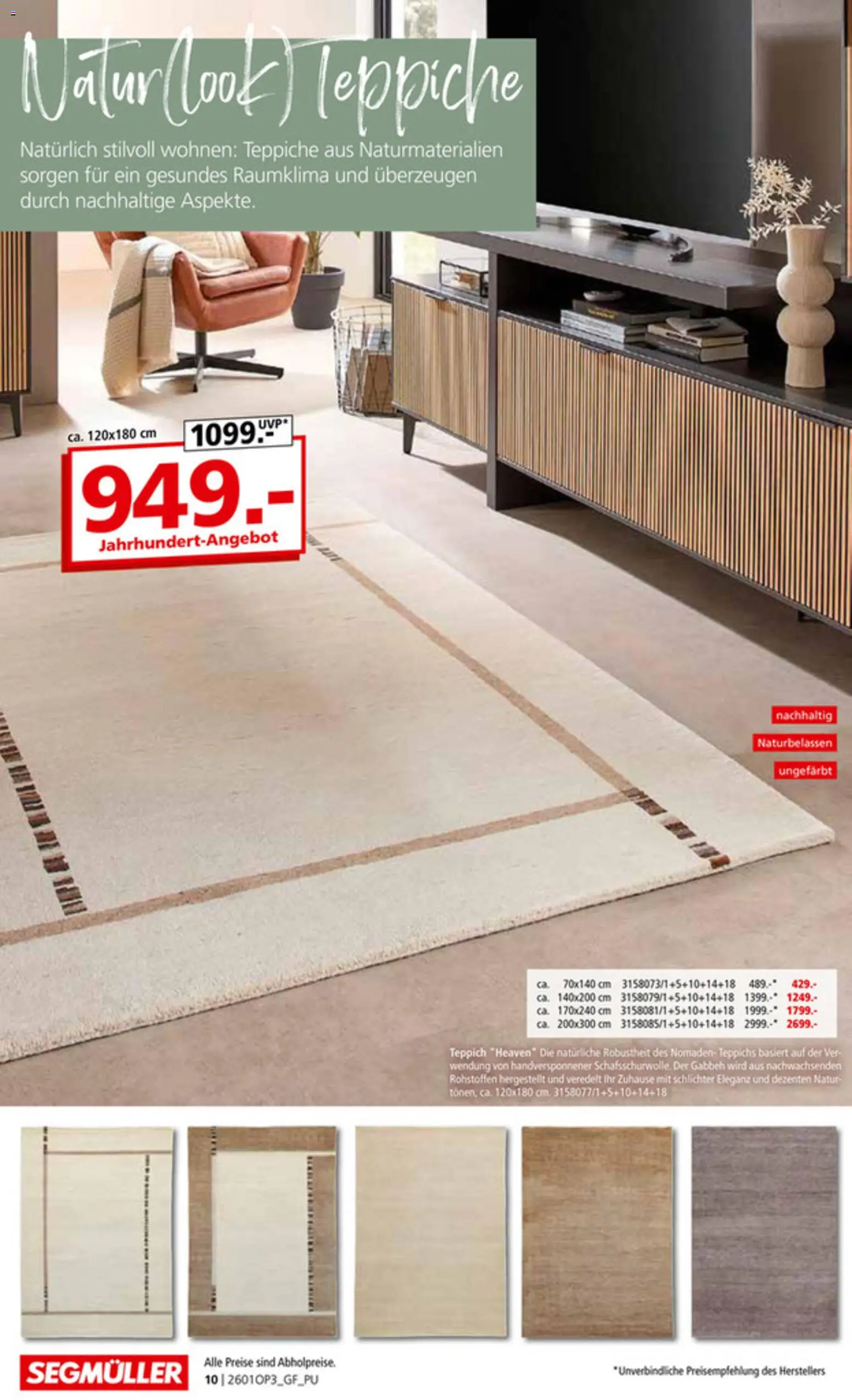 Segmüller Teppich Spezial  – gültig ab 29.12.2025 | Seite: 10 | Produkte: Teppich