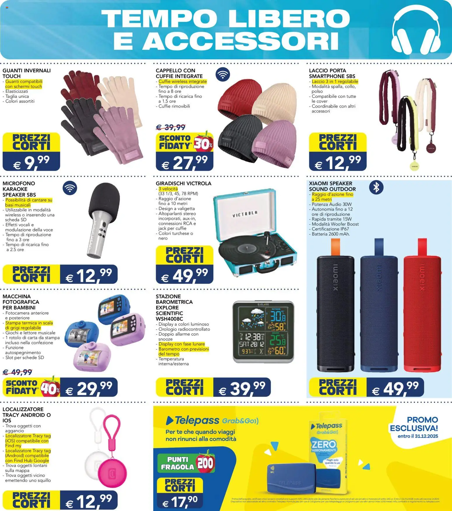 Volantino Esselunga S del 01.12.2025 | Pagina: 5 | Prodotti: Xiaomi, Cappello, Stampa, Valigetta