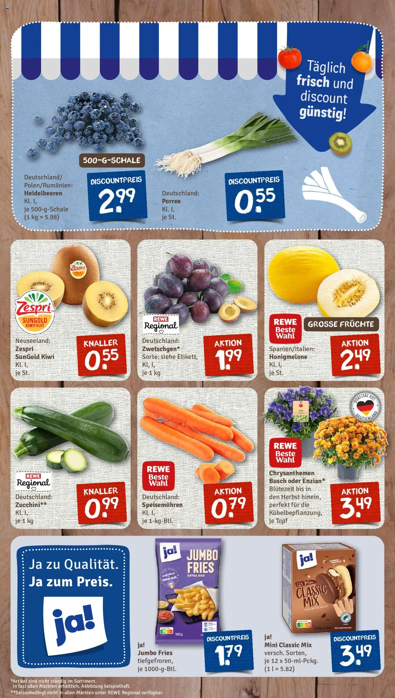 Nahkauf Prospekt - gültig ab dem 20.07.2025 | Seite: 3 | Produkte: Zwetschgen, Heidelbeeren, Zucchini, Kiwi