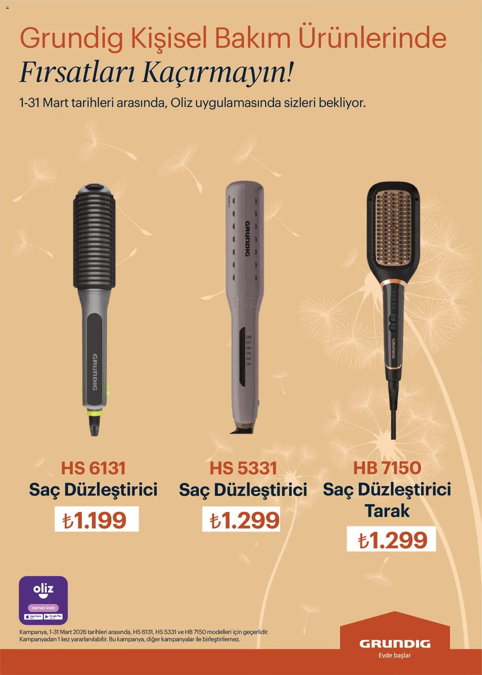 Arçelik Katalog - 16.03.2026 tarihinden itibaren geçerlidir | Sayfa: 98 | Ürünler: Saç düzleştirici