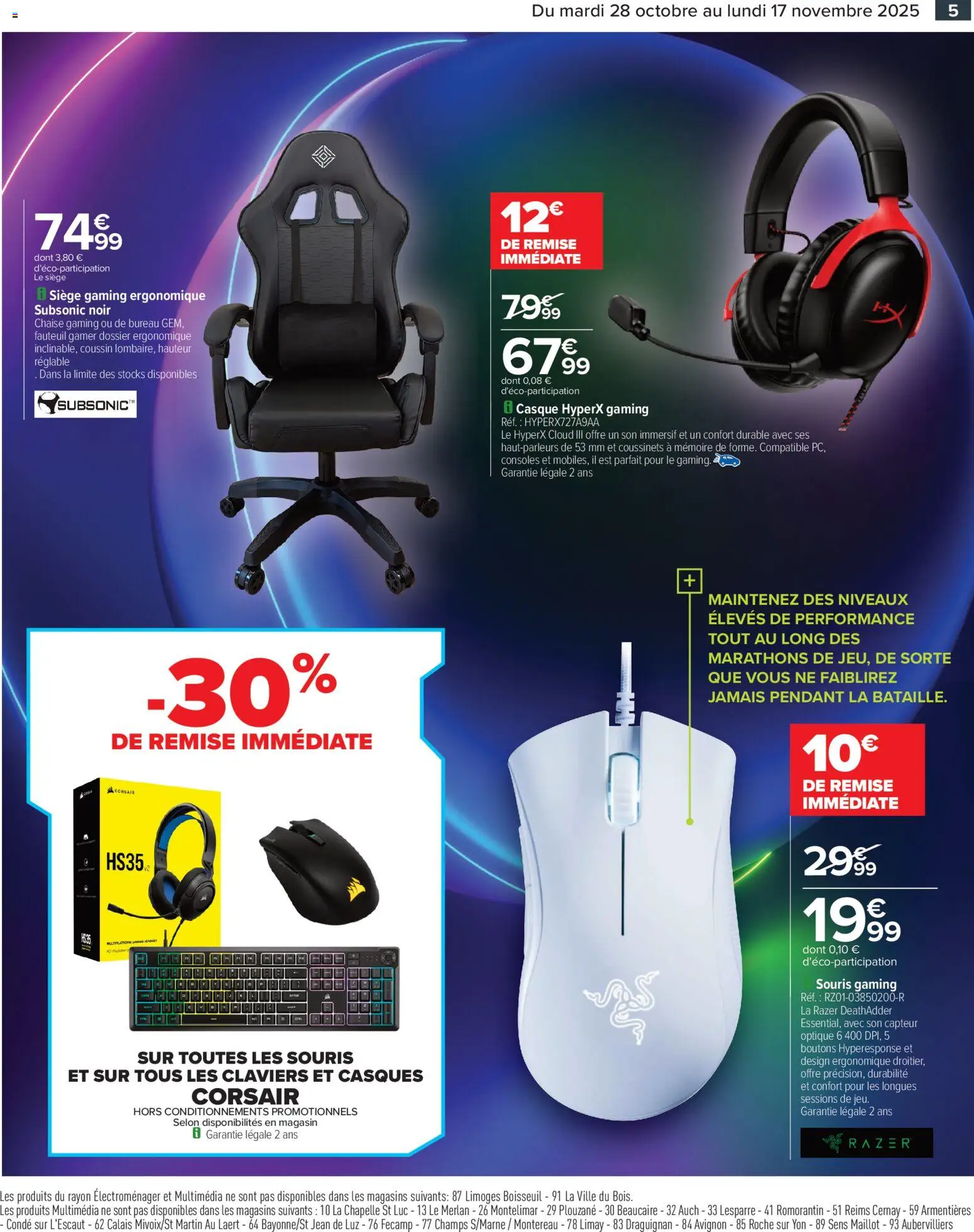 {H1} | Page: 7 | Produits: Chaise gaming, Fauteuil, Chaise, Casque