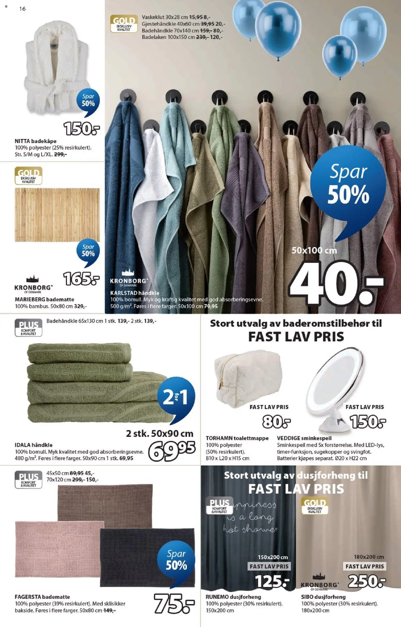 {H1} | Side: 16 | Produkter: Badekåpe, Сантехнічне кріплення, Датчик руху, Суміш дитяча