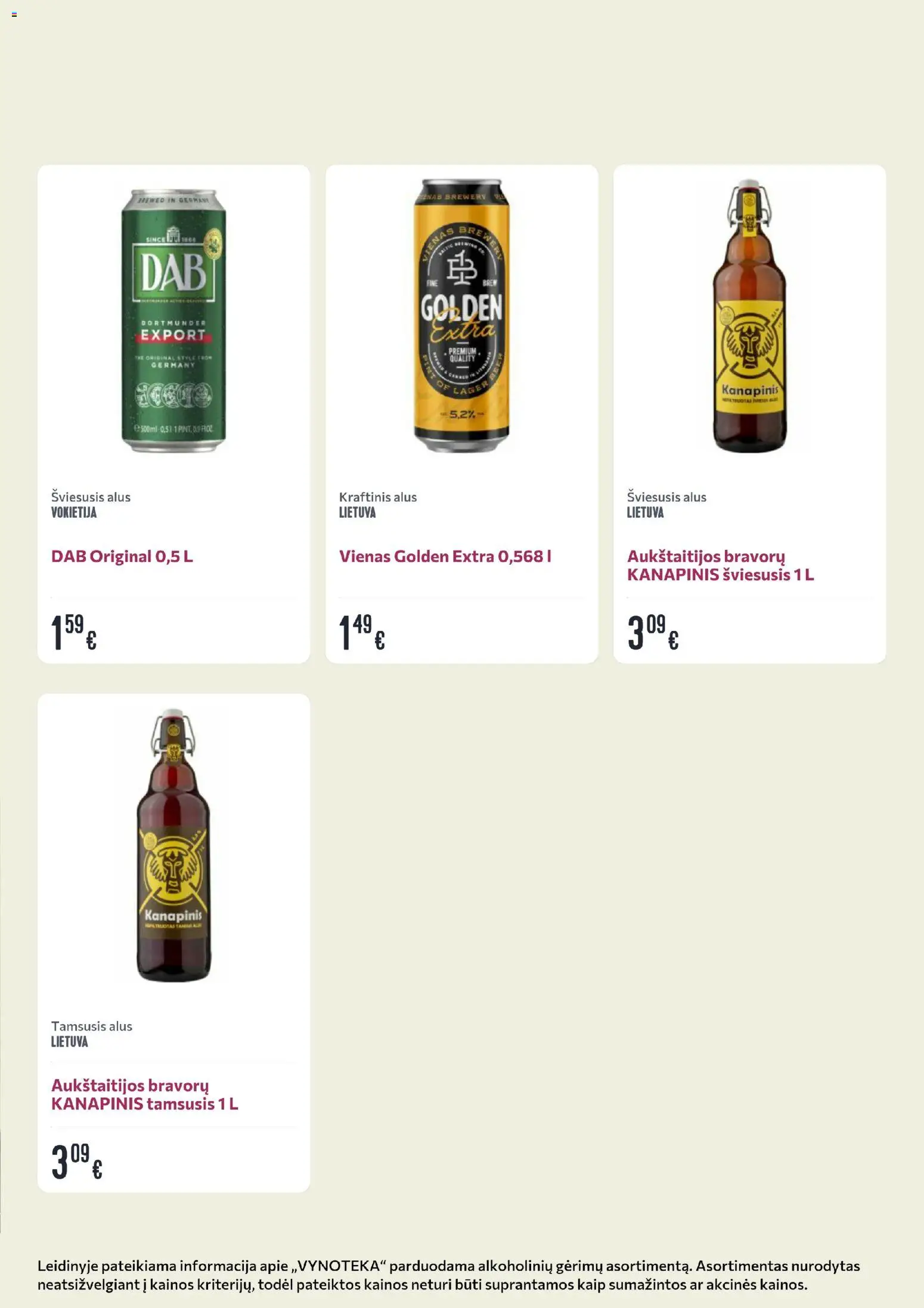 VYNOTEKA akcijos nuo 23.03.2026 | Puslapis: 21 | Prekių: Alus