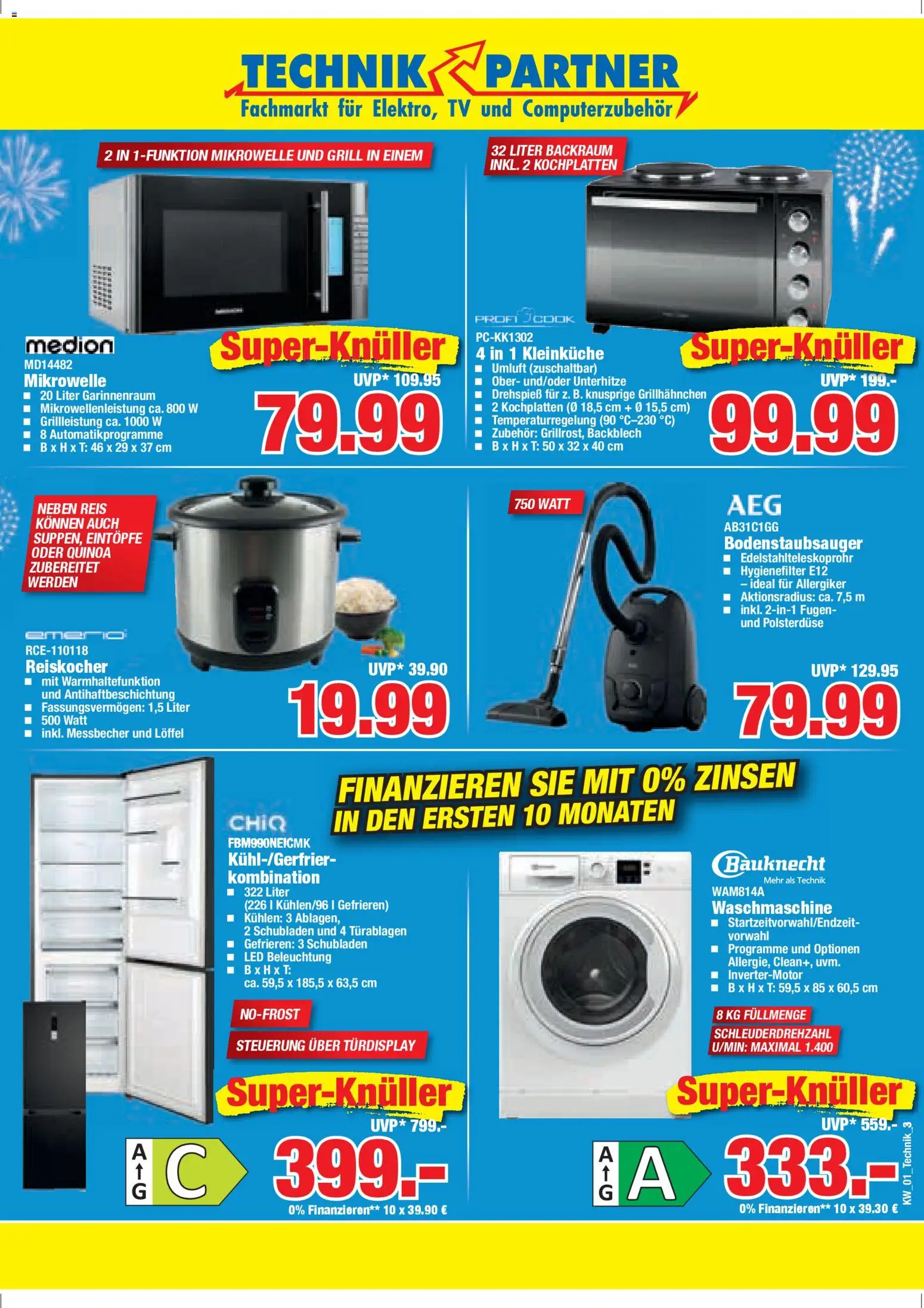 HERKULES - Technik Partner – gültig ab 29.12.2025 | Seite: 3 | Produkte: Grill, Waschmaschine, Reis, TV