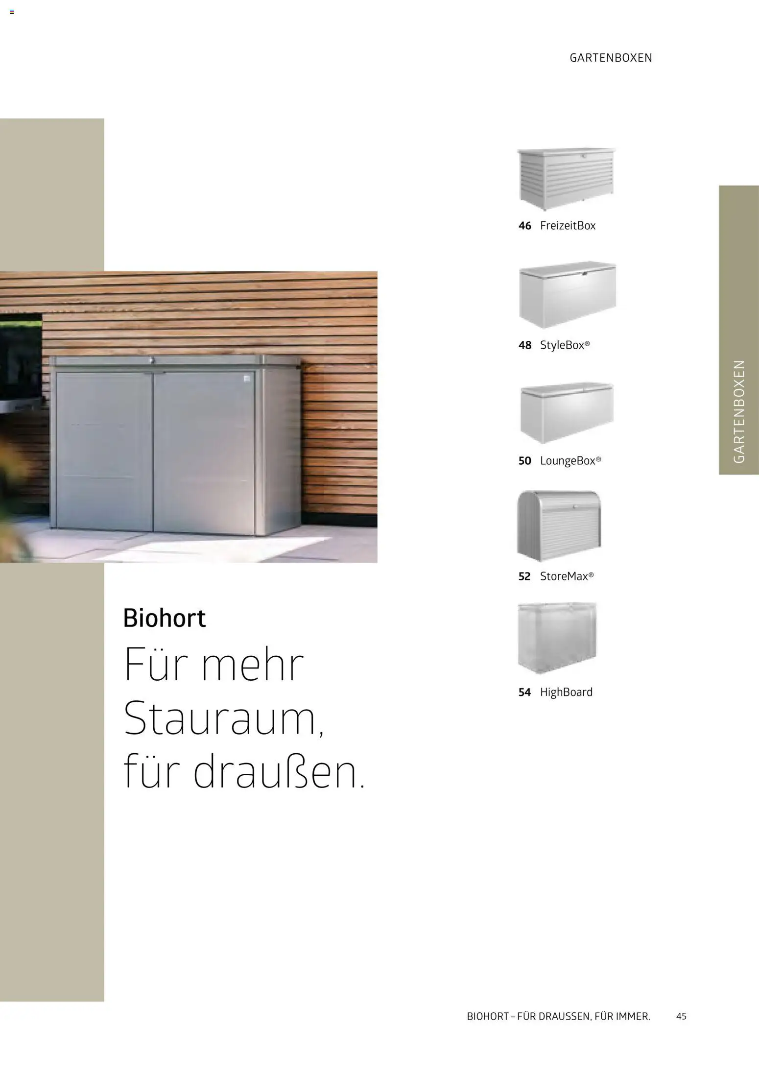 Dehner Biohort – Metall für Garten & Terrasse – gültig ab 01.01.2026 | Seite: 45 | Produkte: HIghboard