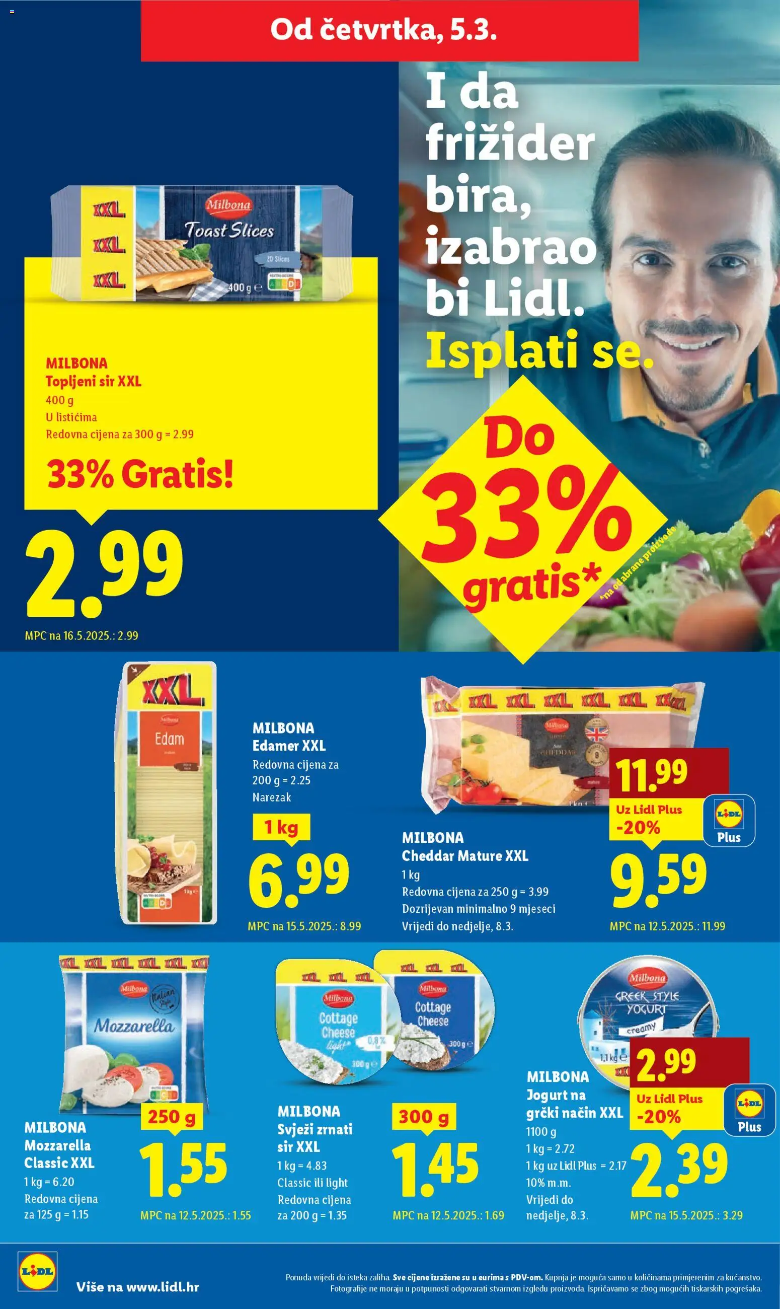 Lidl katalog | vrijedi od 02.03.2026 | Stranica: 56 | Proizvodi: Mozzarella, Sir, Jogurt, Narezak