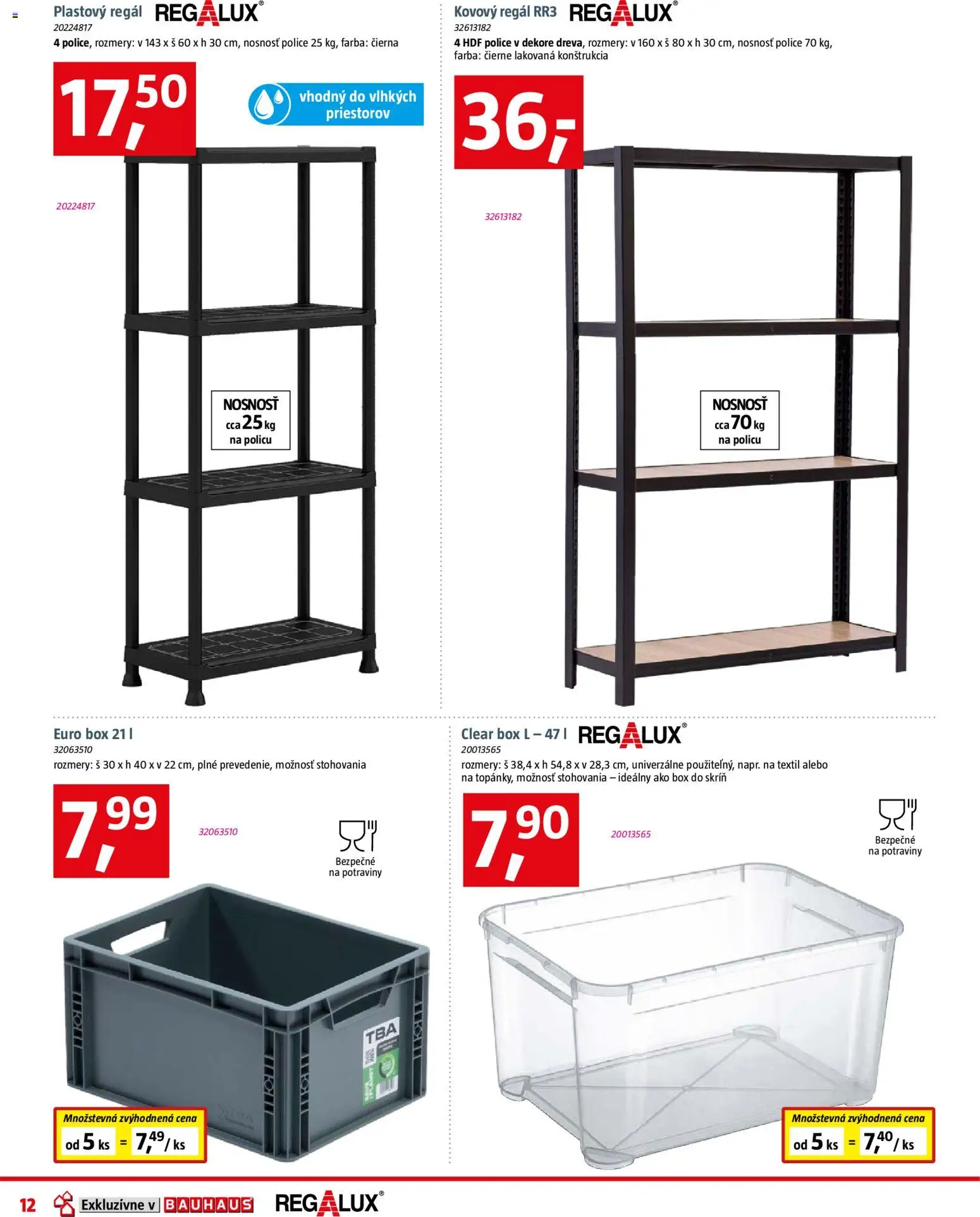 Nové Bauhaus akcie – leták je platný od 12.01.2026 | Strana: 12 | Produkty: Kovový regál, Regál, Police