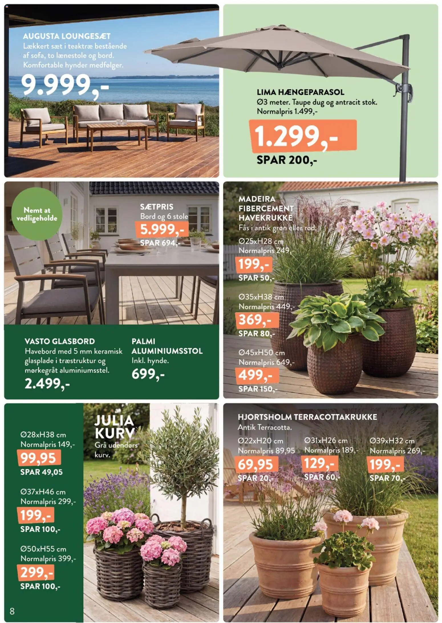 Plantorama tilbudsavis – gyldig fra 24.04.2026 | Side: 8 | Produkter: Bord, Kurv, Loungesæt