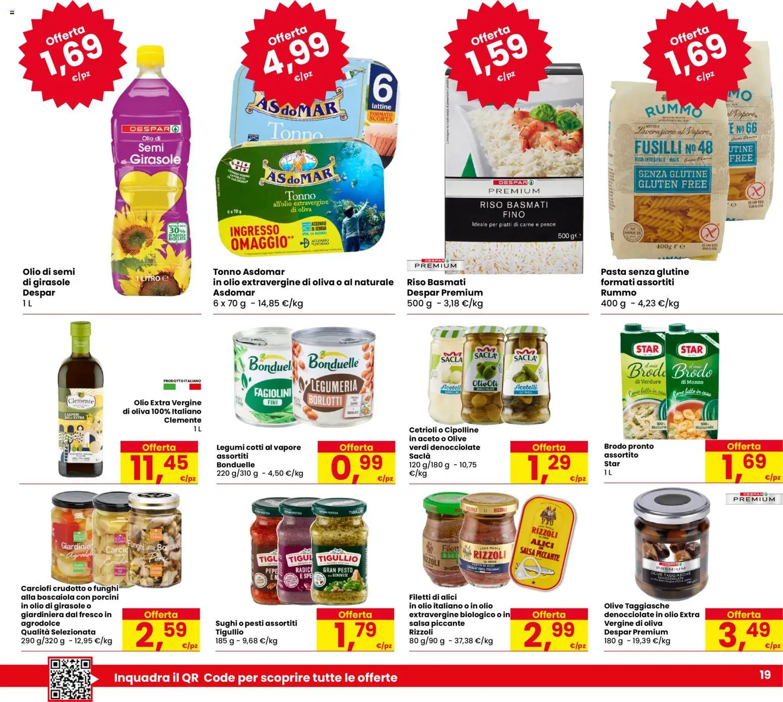 Volantino Eurospar del 30.10.2025 | Pagina: 19 | Prodotti: Salsa, Olive, Carciofi, Alici