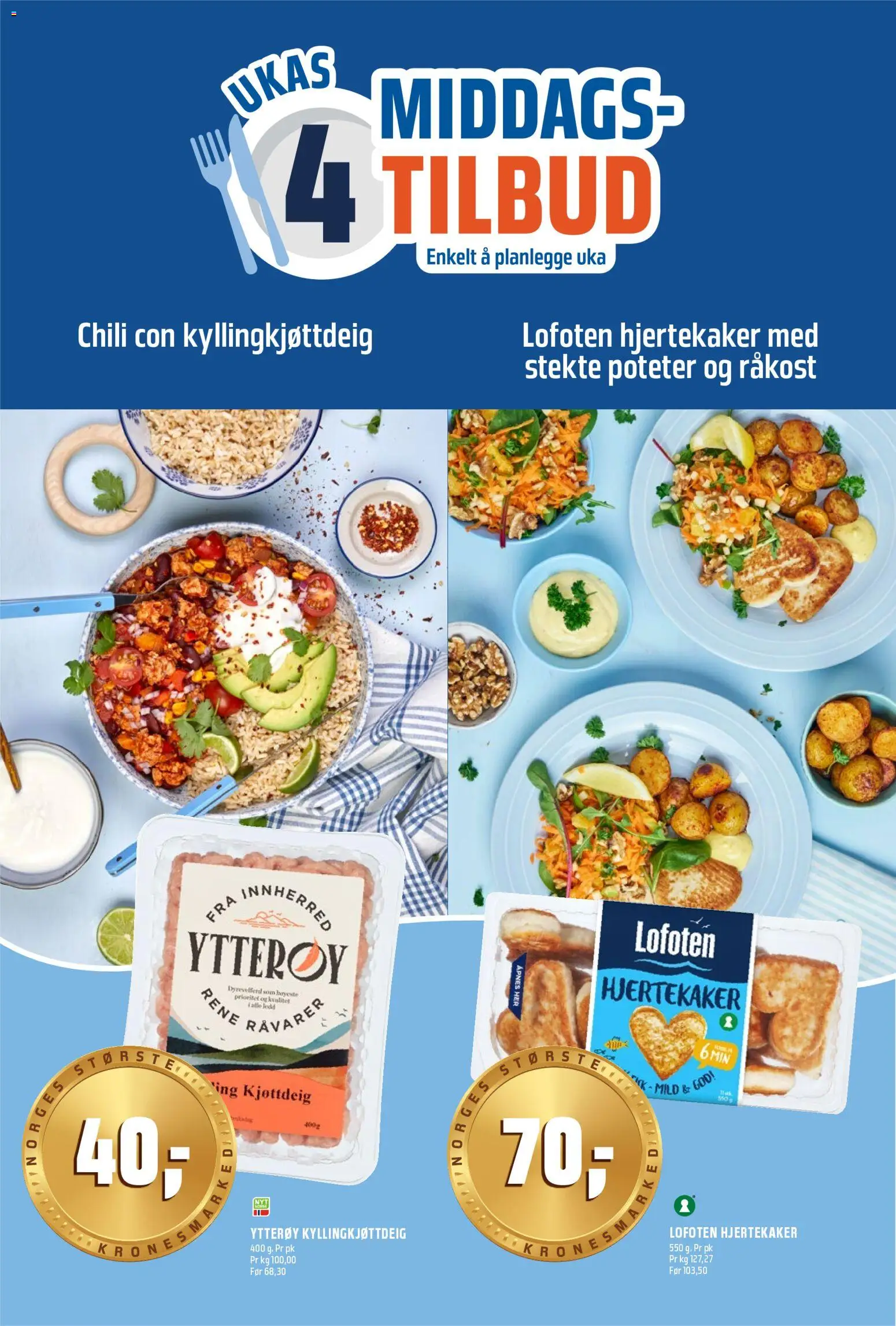 {H1} | Side: 16 | Produkter: Desk, Poteter, Kjøttdeig, Палички