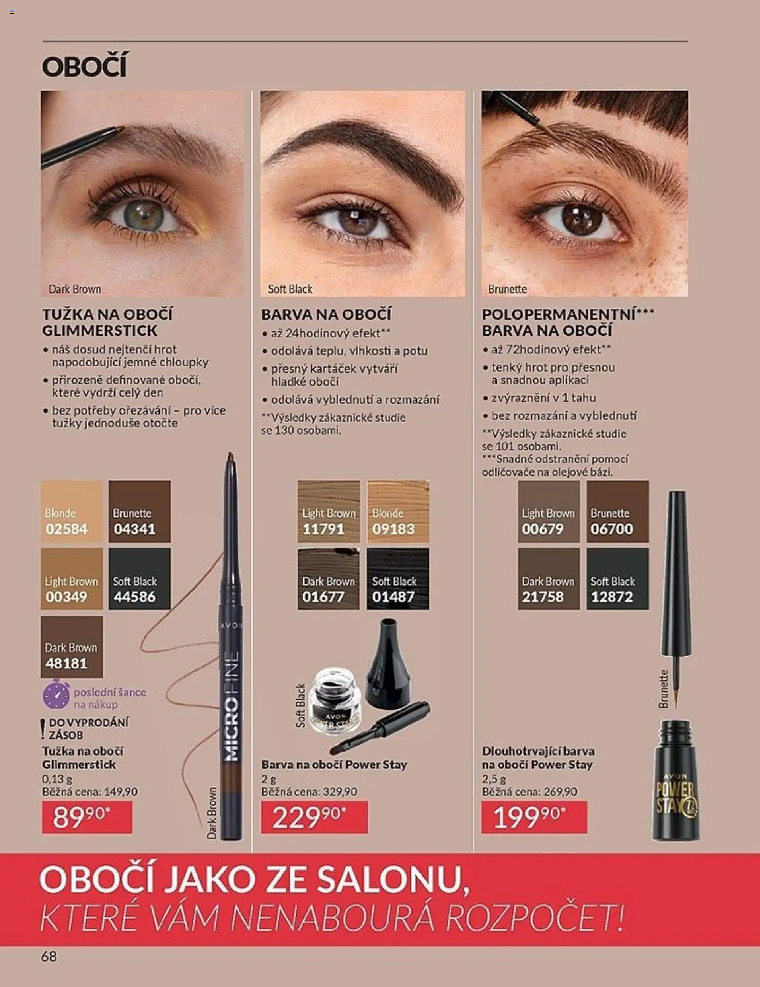 Avon katalog 3/2026 od 01.03.2026 | Strana: 68 | Produkty: Barva na obočí, Tužka