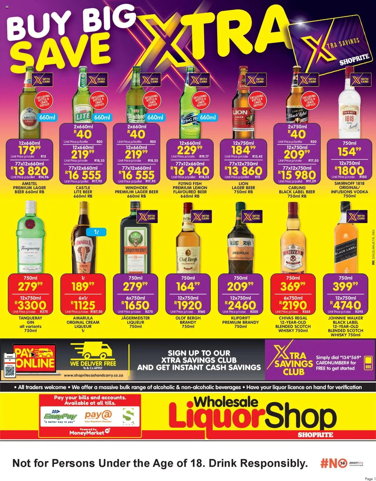 New Shoprite catalogue – valid from 20.10.2025 | Page: 1 | Products: Brandy, Cream, Vodka, Lemon