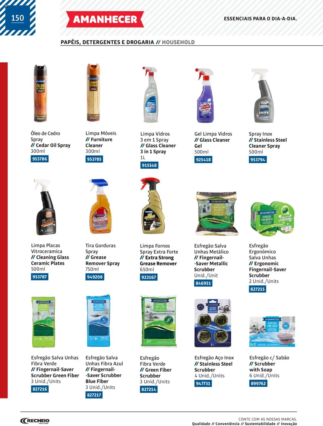 Recheio AS NOSSAS MARCAS │ válido de 19.12.2023 | Página: 150 | Produtos: Sabão, Limpa móveis, Limpa vidros, Óleo