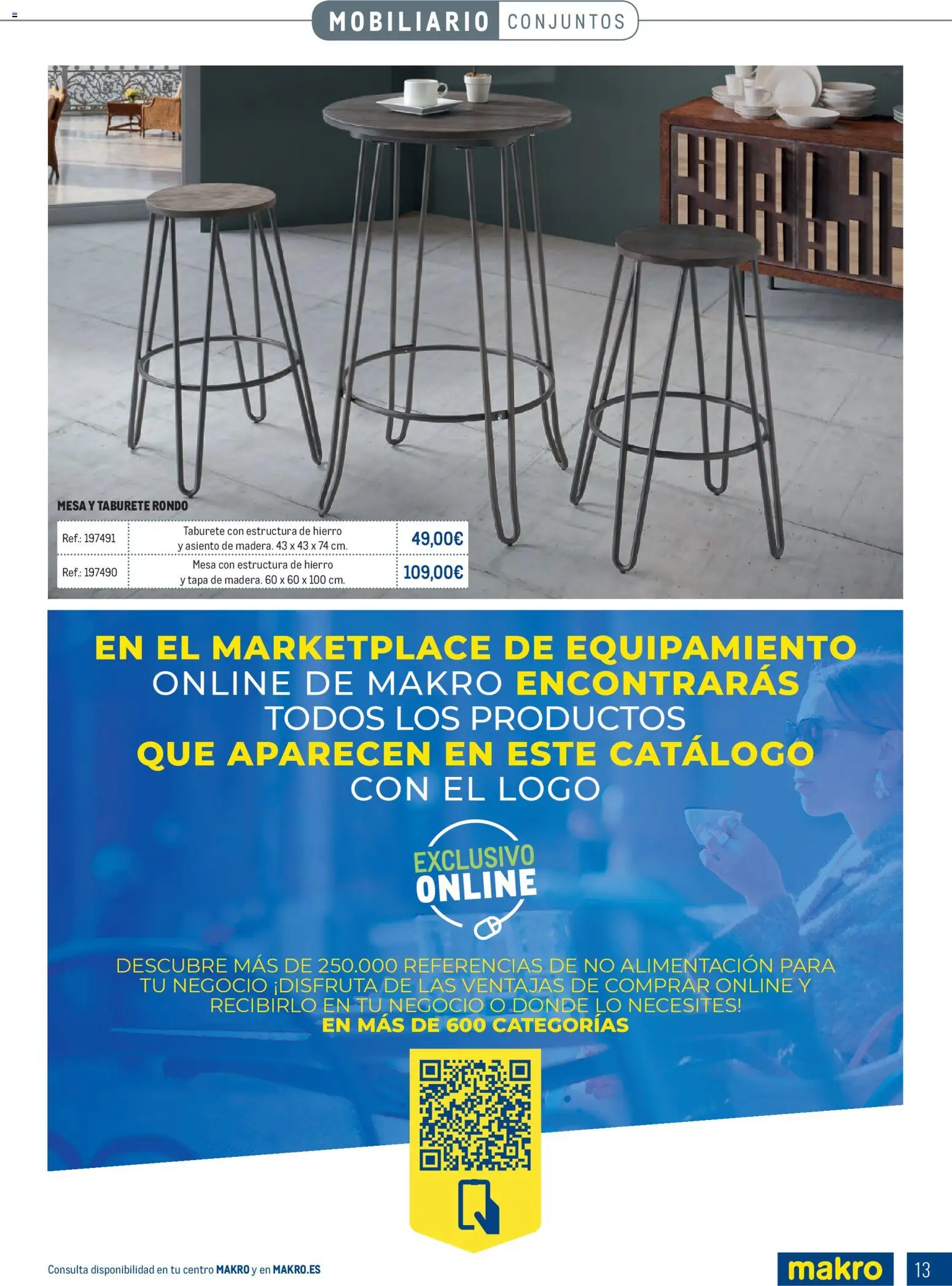 Makro - Especial Terrazas │ válido desde el 09.03.2026 | Página: 13 | Productos: Taburete, Mesa