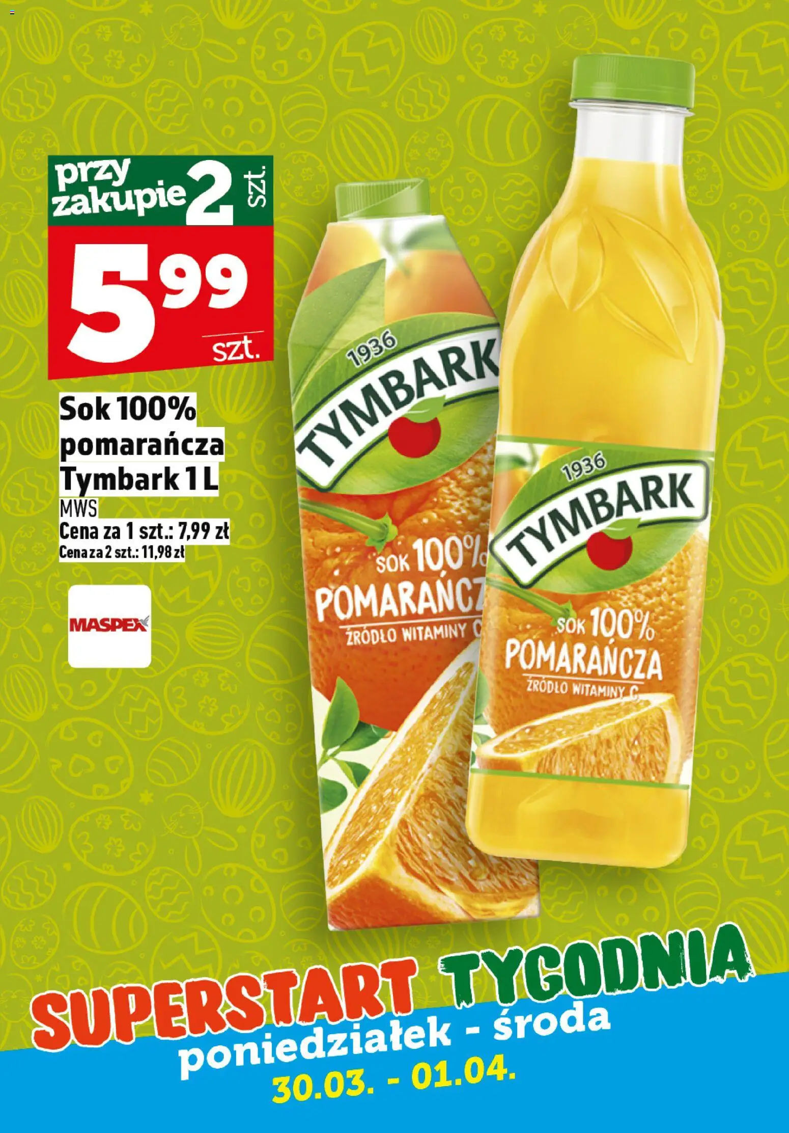 Topaz gazetka - Superstart tygodnia od 30.03.2026 | Strona: 2 | Produkty: Sok
