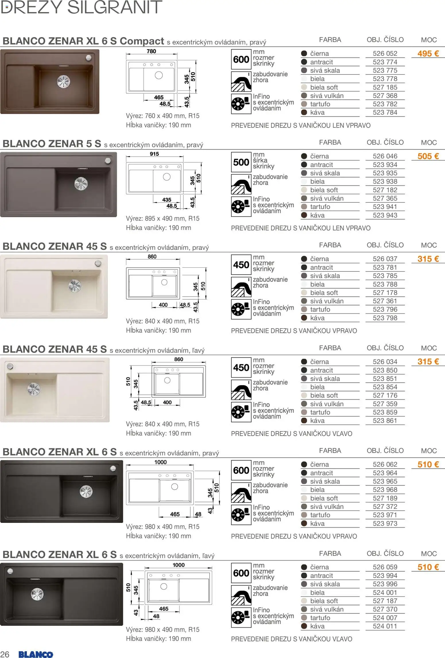 Nové Blanco akcie – leták je platný od 01.02.2026 | Strana: 26 | Produkty: Drezy, Káva