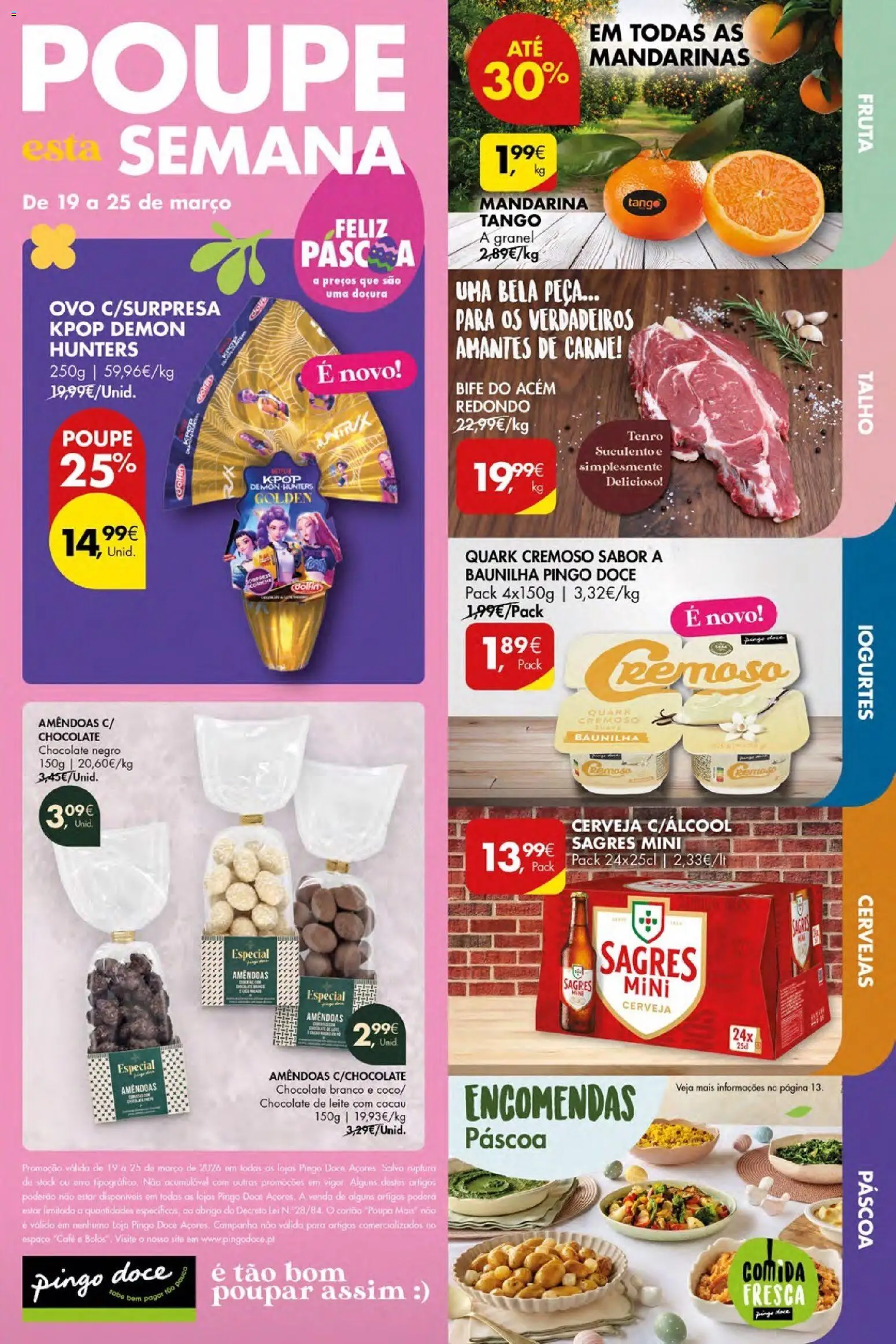 Pingo Doce Poupe Esta Semana Açores │ válido de 19.03.2026 | Página: 1 | Produtos: Iogurtes, Leite, Café, Chocolate