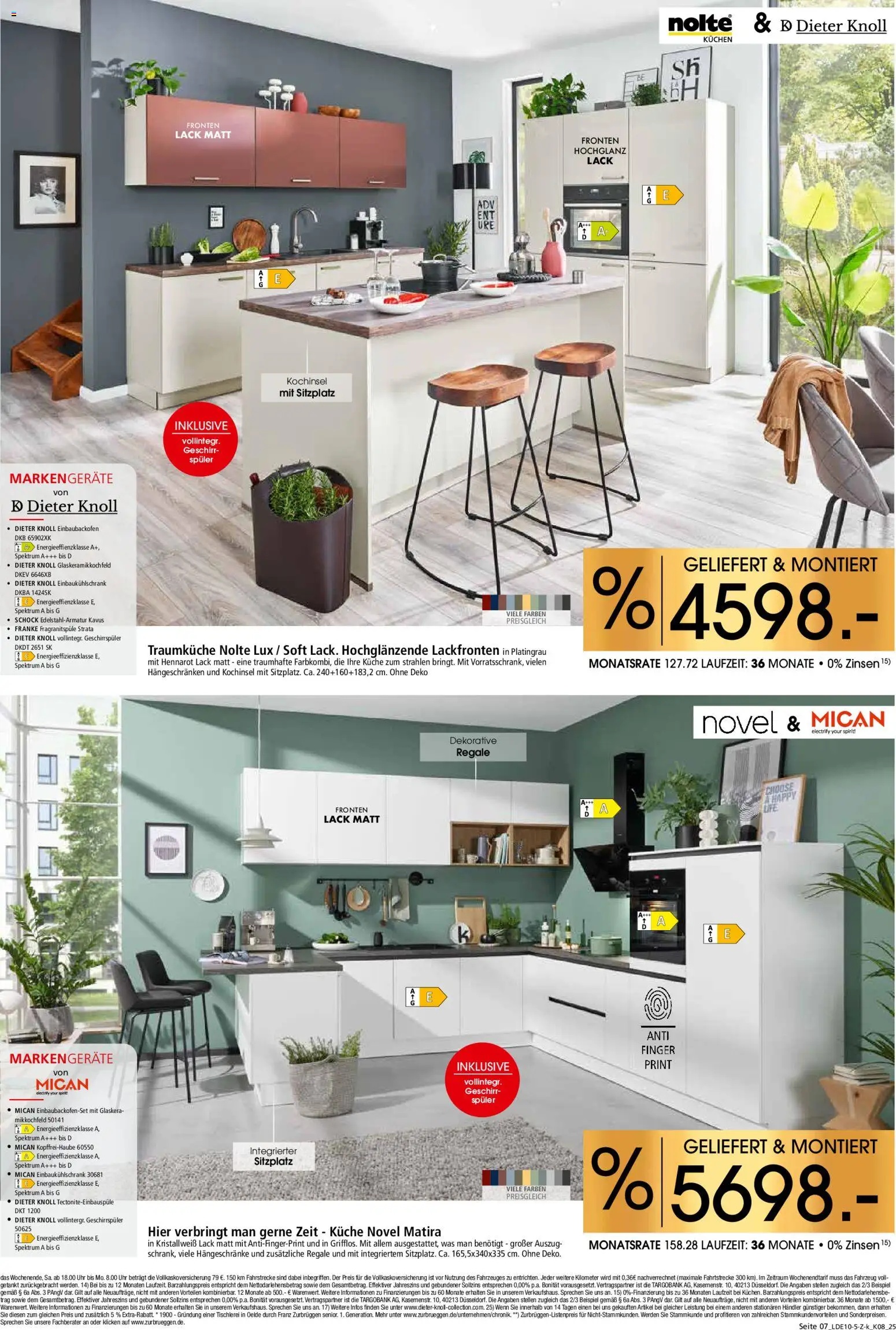 Zurbrüggen Küchen für Ihr Zuhause – gültig ab 08.11.2025 | Seite: 7 | Produkte: Geschirrspüler, Küche, Kuchen, Uhr