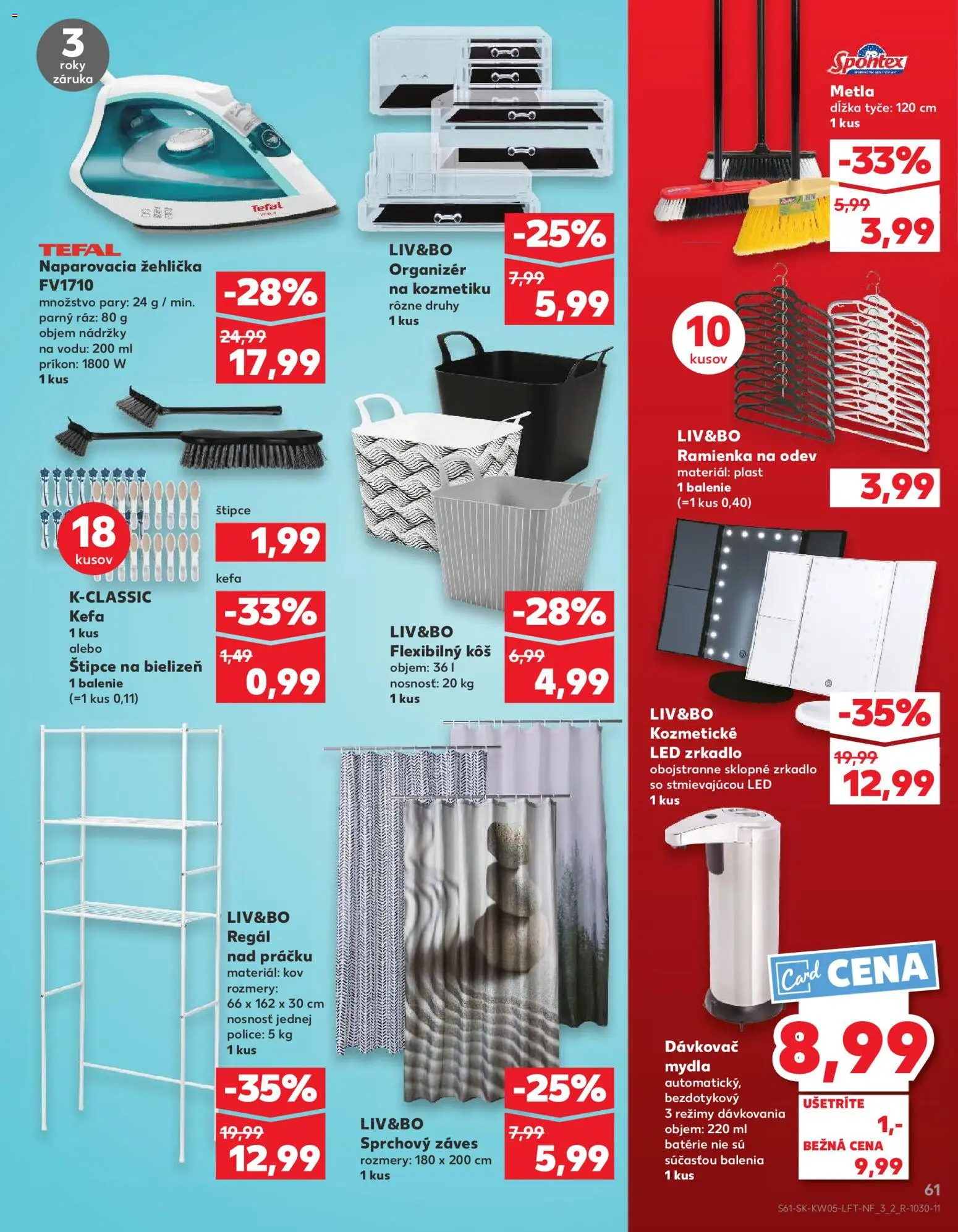 Kaufland SK akciós ujság - amely érvényes a következő dátumtól: 29.01.2026 | Oldal: 61 | Termékek: Tefal, Só