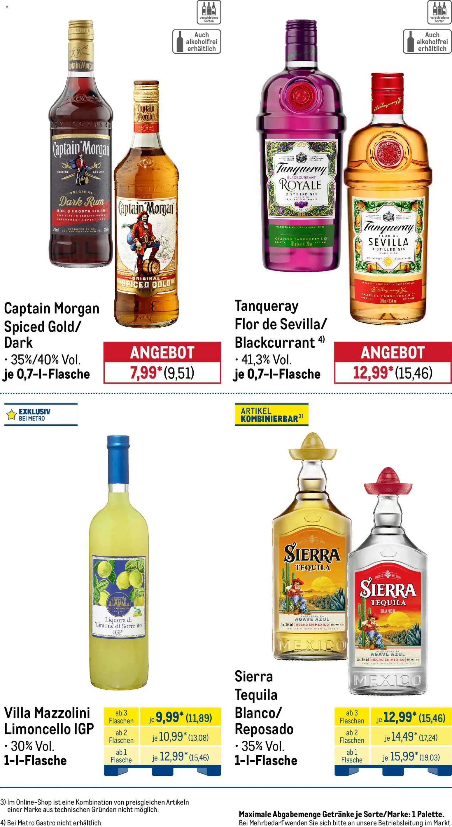 Metro Monats-Menü – gültig ab 01.05.2026 | Seite: 30 | Produkte: Rum, Finish, Tequila, Limoncello