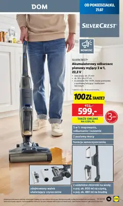 Lidl Katalog od 21.07.2025 | Strona: 15 | Produkty: Odkurzacz, Cleaner, Odkurzacz pionowy