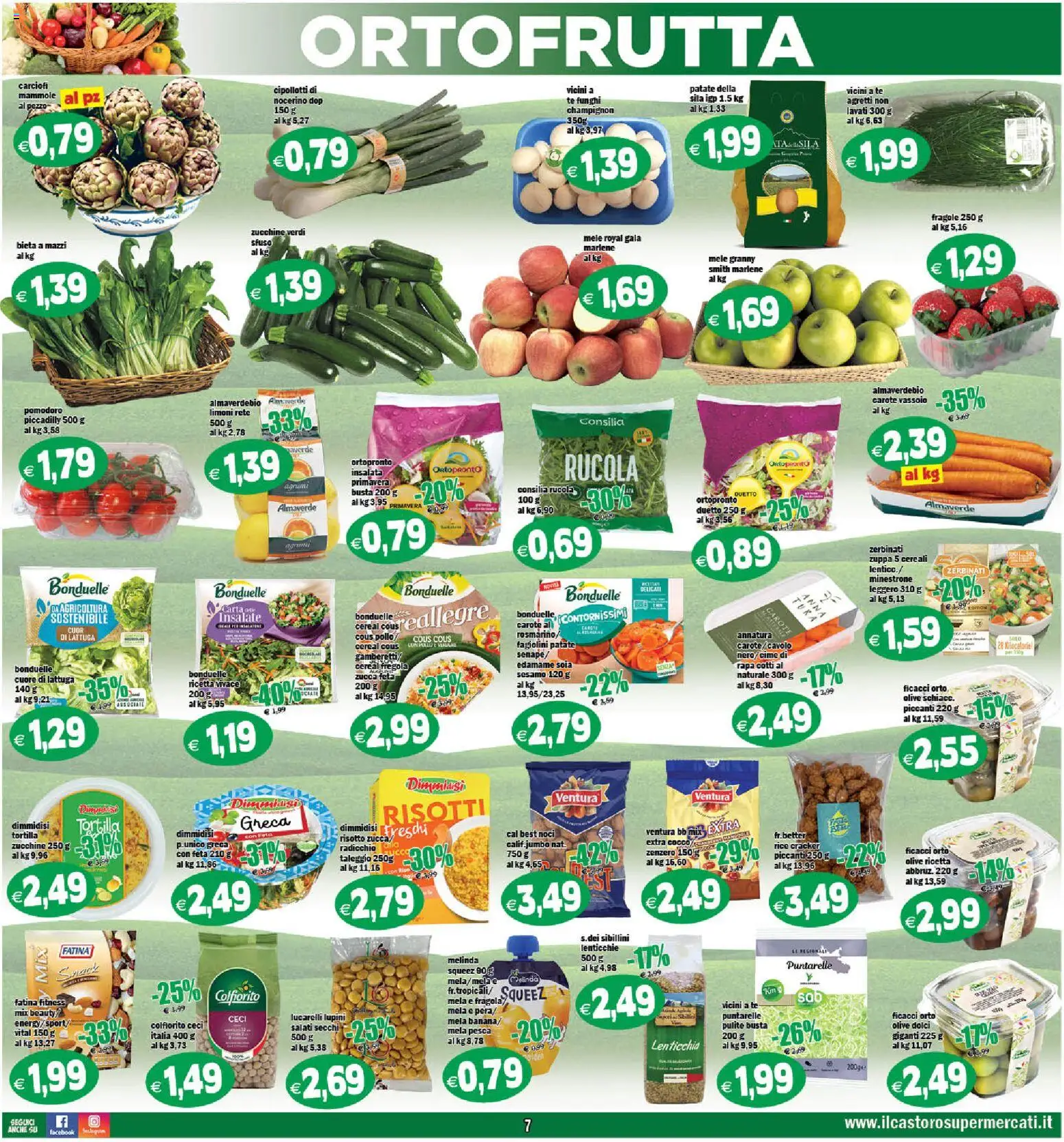 Volantino Il Castoro del 06.03.2026 | Pagina: 7 | Prodotti: Mele, Pesca, Noci, Funghi