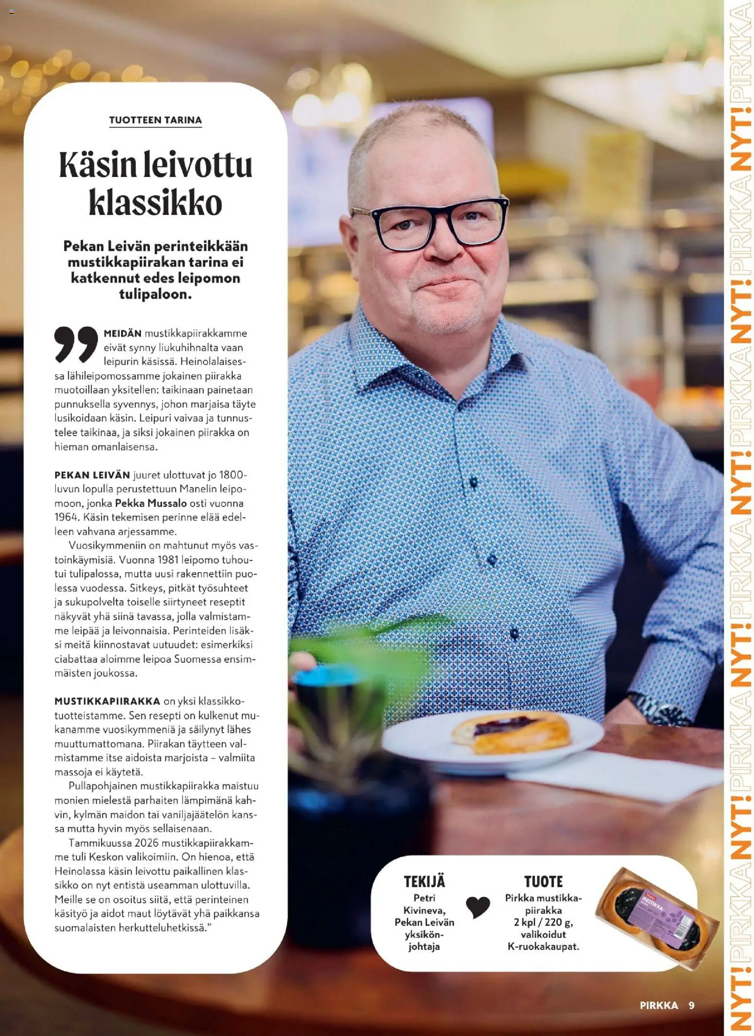 K-Supermarket - Pirkka – voimassa 25.03.2026 alkaen | Sivu: 9 | Tuotteet: Leipomo, Mustikka, Piirakka