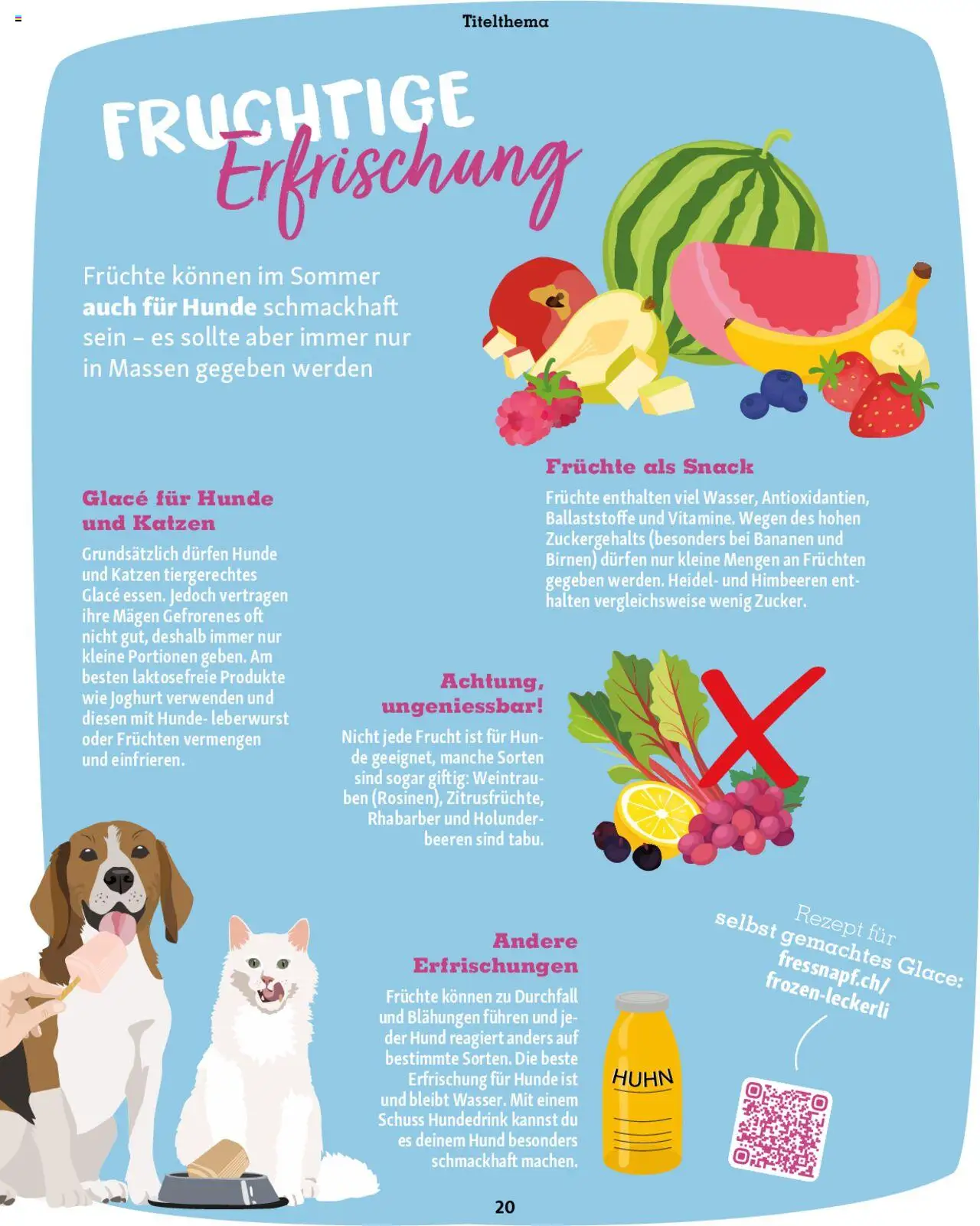 Fressnapf Magazin ab 01.07.2025 | Seite: 20 | Produkte: Glace, Joghurt, Bananen, Früchte
