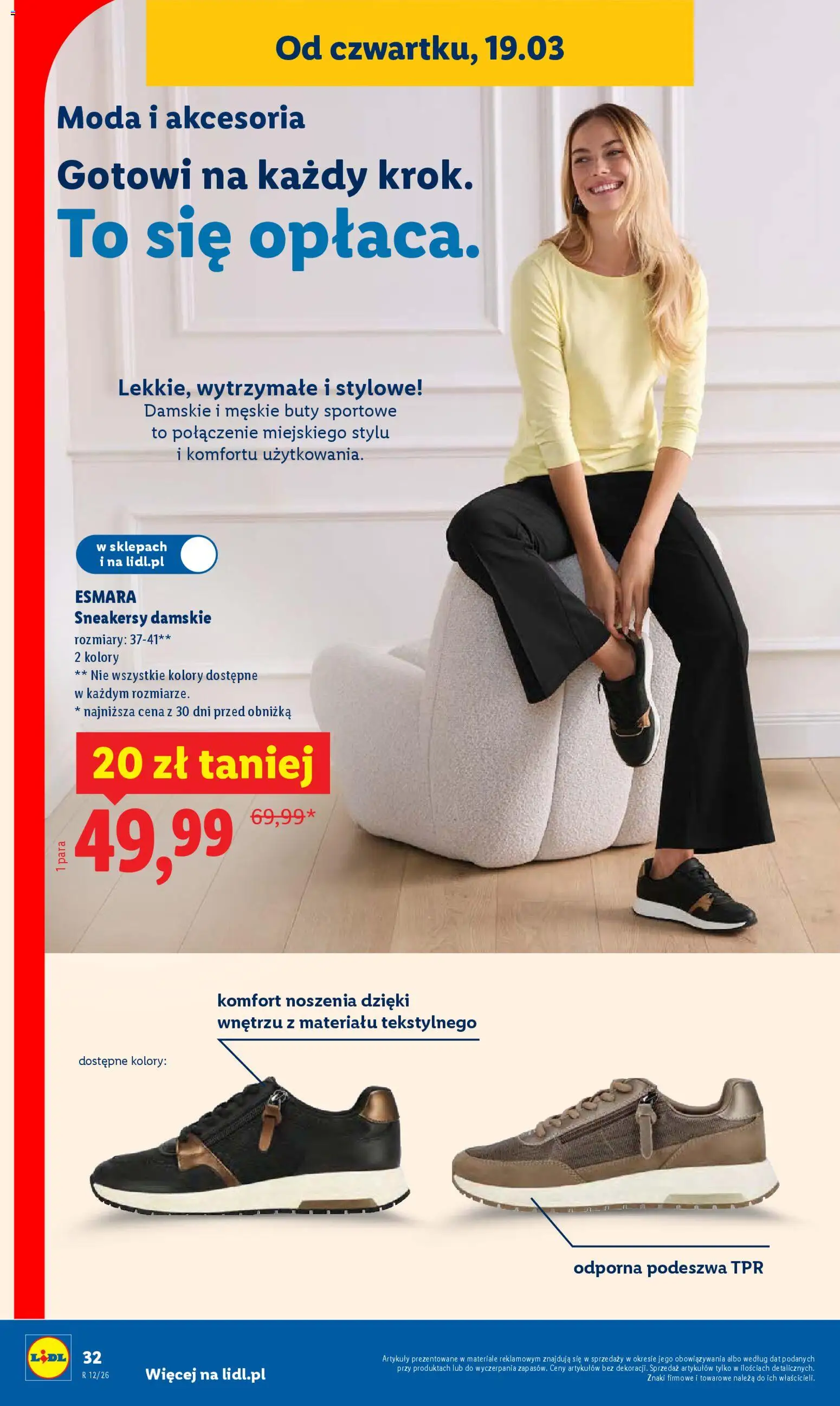 Lidl Katalog od 16.03.2026 | Strona: 40 | Produkty: Buty sportowe, Buty