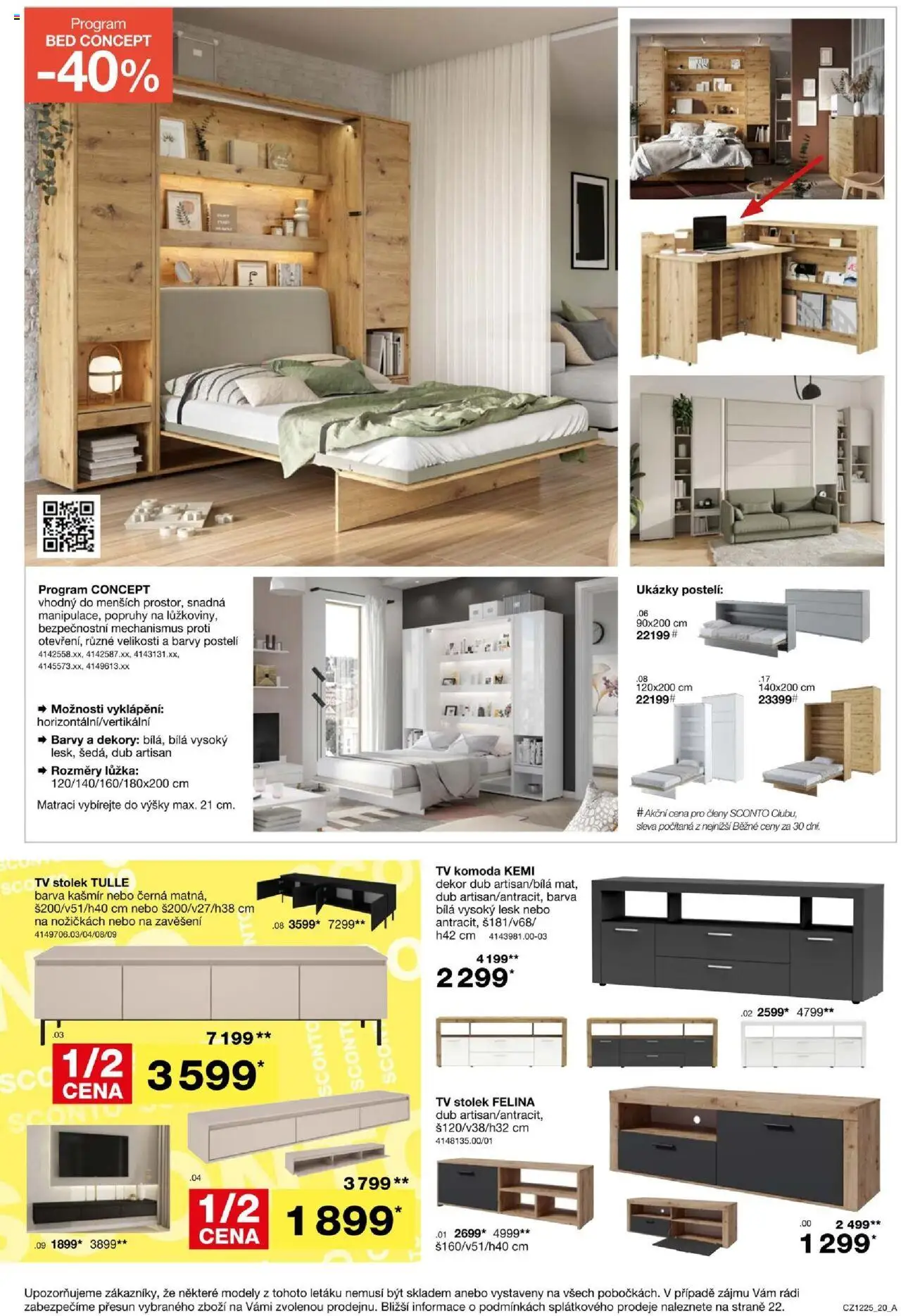 Sconto nábytek leták od 24.09.2025 | Strana: 20 | Produkty: Tv, Modely, Stolek, Barvy