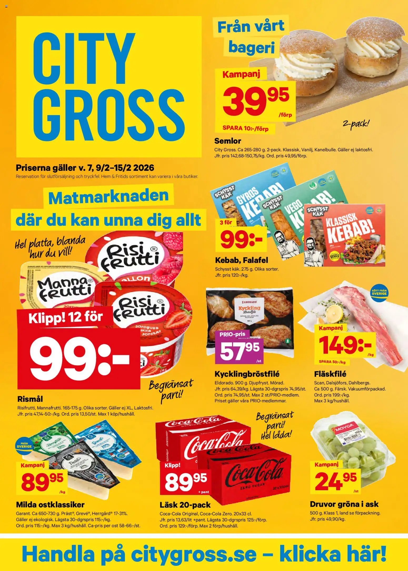 City Gross reklamblad aktuell från 09.02.2026 | Sida: 1
