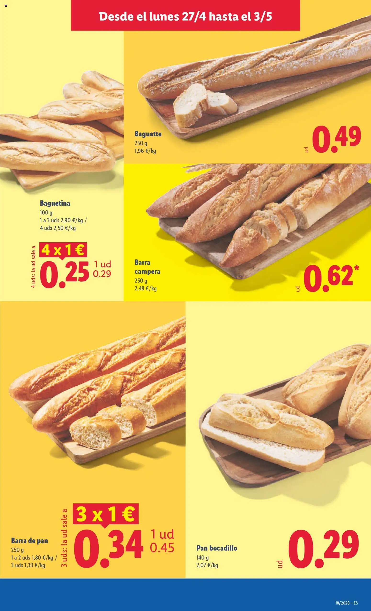Lidl folleto │ válido desde el 27.04.2026 | Página: 5 | Productos: Pan