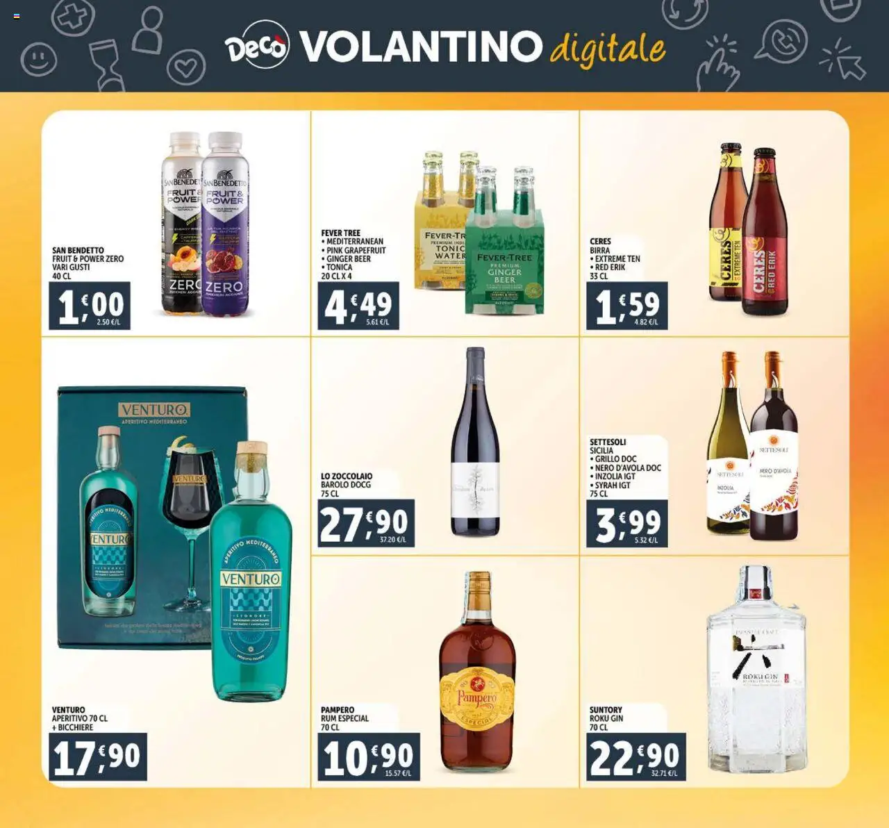 Volantino Decò del 27.05.2025 | Pagina: 27 | Prodotti: Gin, Rum, Ceres, Aperitivo