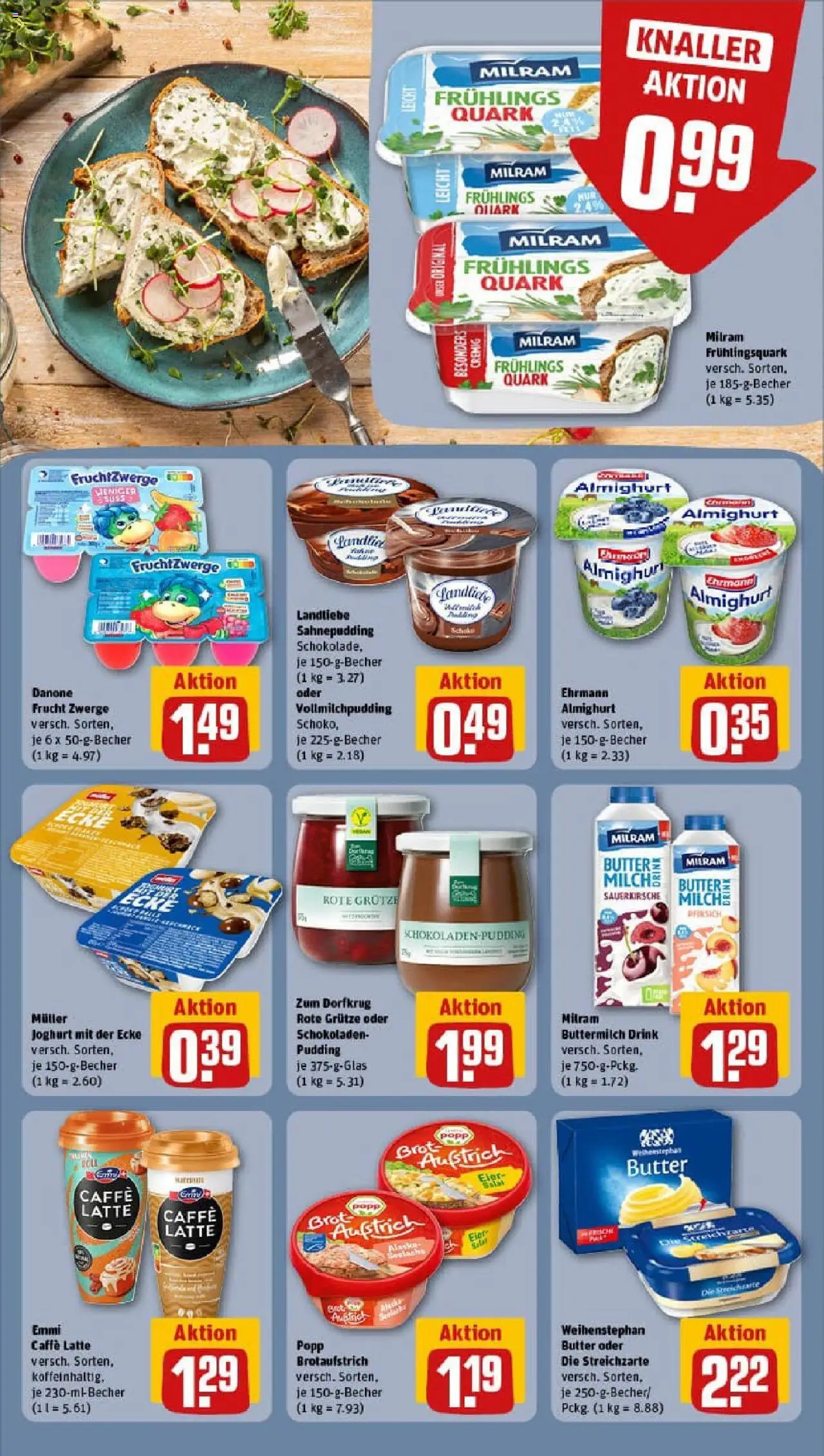 Rewe prospekt Lauingen	 - gültig ab dem 27.07.2025 | Seite: 17 | Produkte: Butter, Joghurt, Fruchtzwerge, Pudding