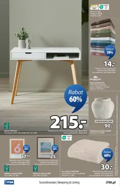 Pogląd oferty "JYSK Gazetka" - ważna od 08.10.2025 | Strona: 24 | Produkty: Koc, Biurko, Doniczka, Rosliny