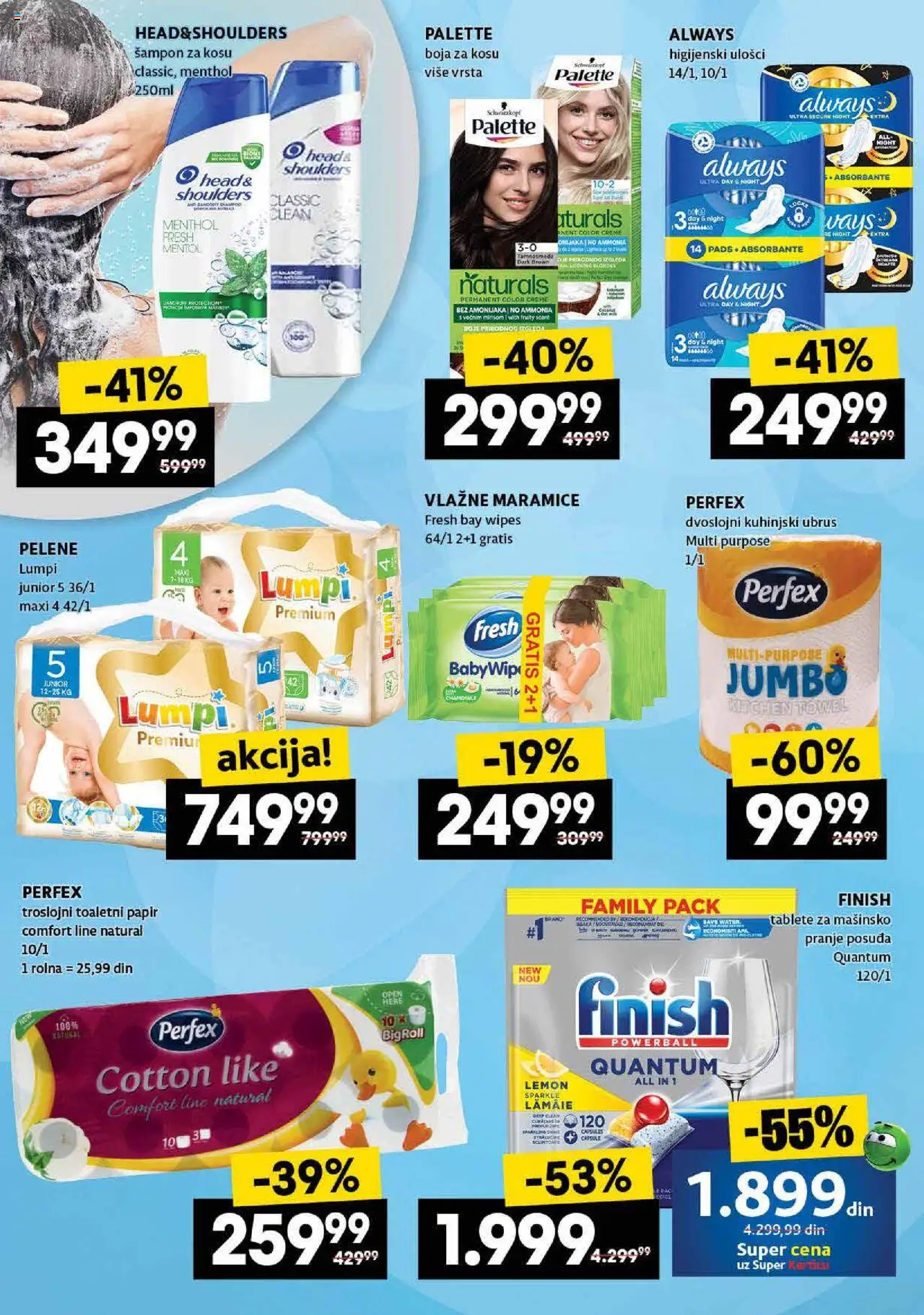 Idea katalog - važi od 24.07.2025 | Strana: 46 | Proizvode: Ubrus, Šampon, Vlažne maramice, Pelene