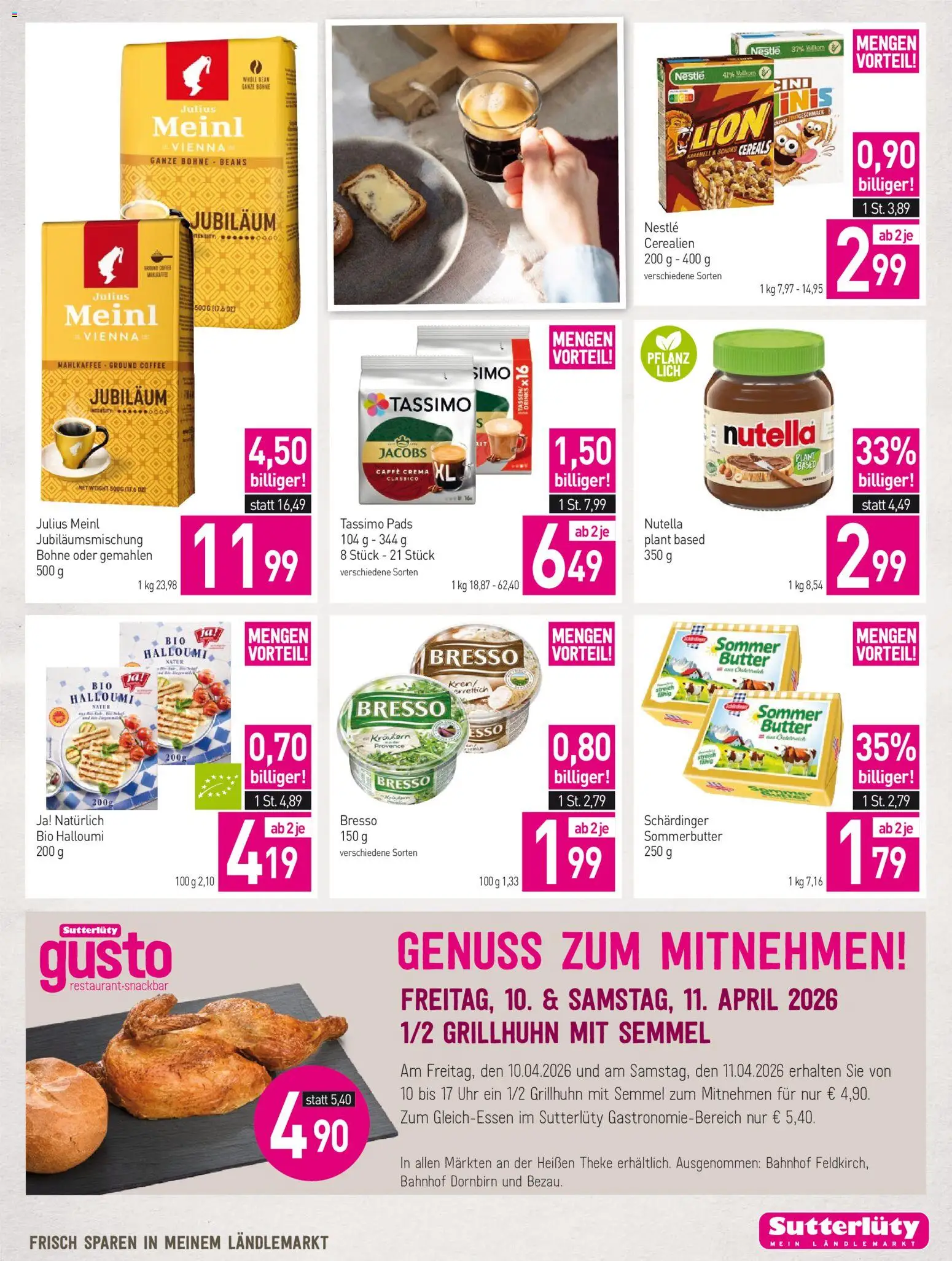 Sutterlüty Flugblatt gültig ab 09.04.2026 | Seite: 13 | Produkte: Uhr, Butter